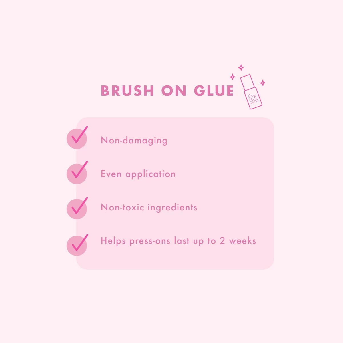 Olive & June Press-on Brush on Glue Bottle, 0.24 fl oz