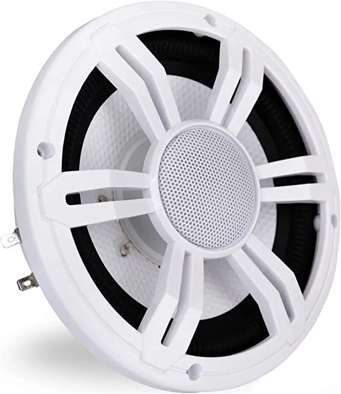 Pyle 6.5?? Slim Marine Subwoofer – 150W 4 Ohm Waterproof Car Component Speaker System (White)