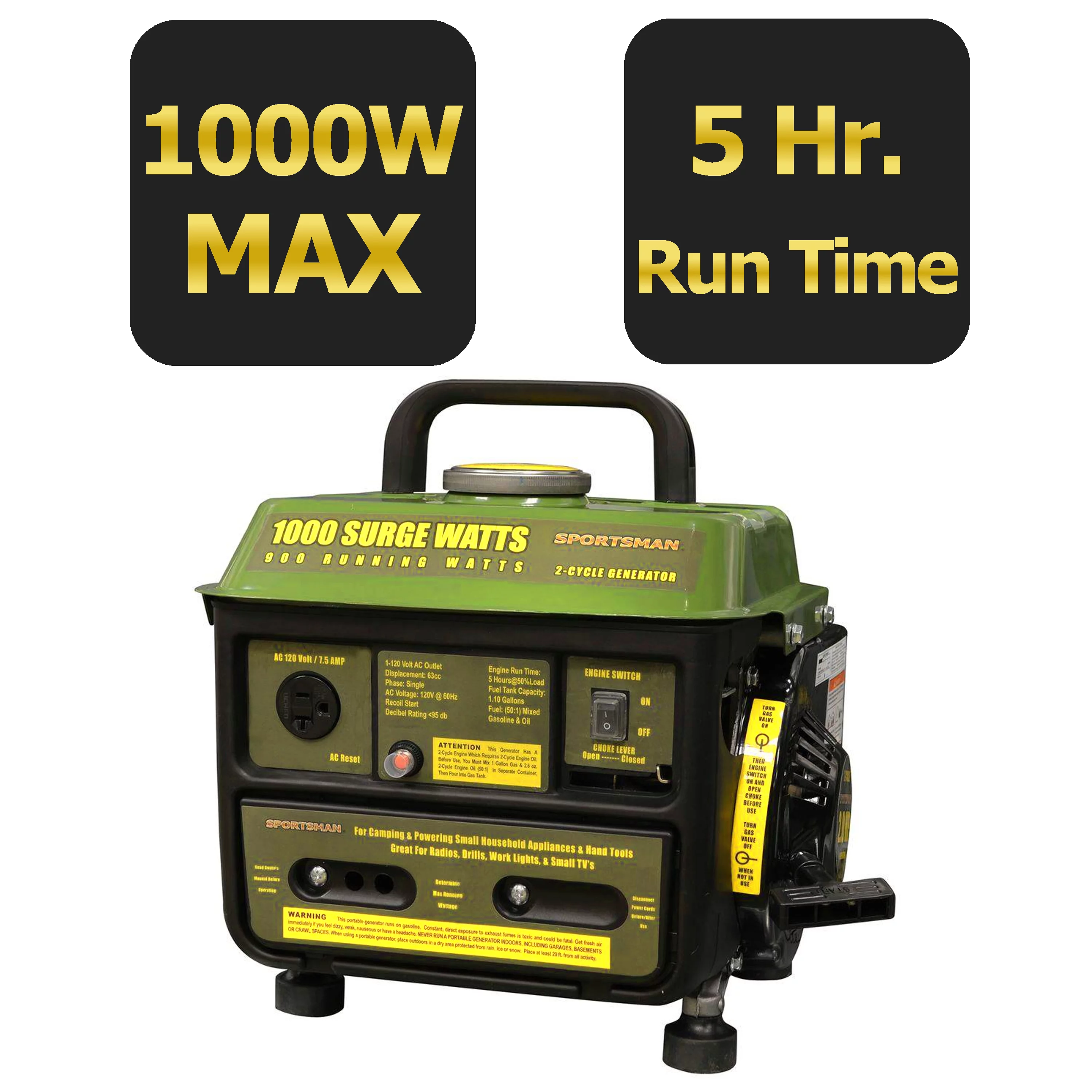 Sportsmans Series 1000-Watt 2-Cycle Generator