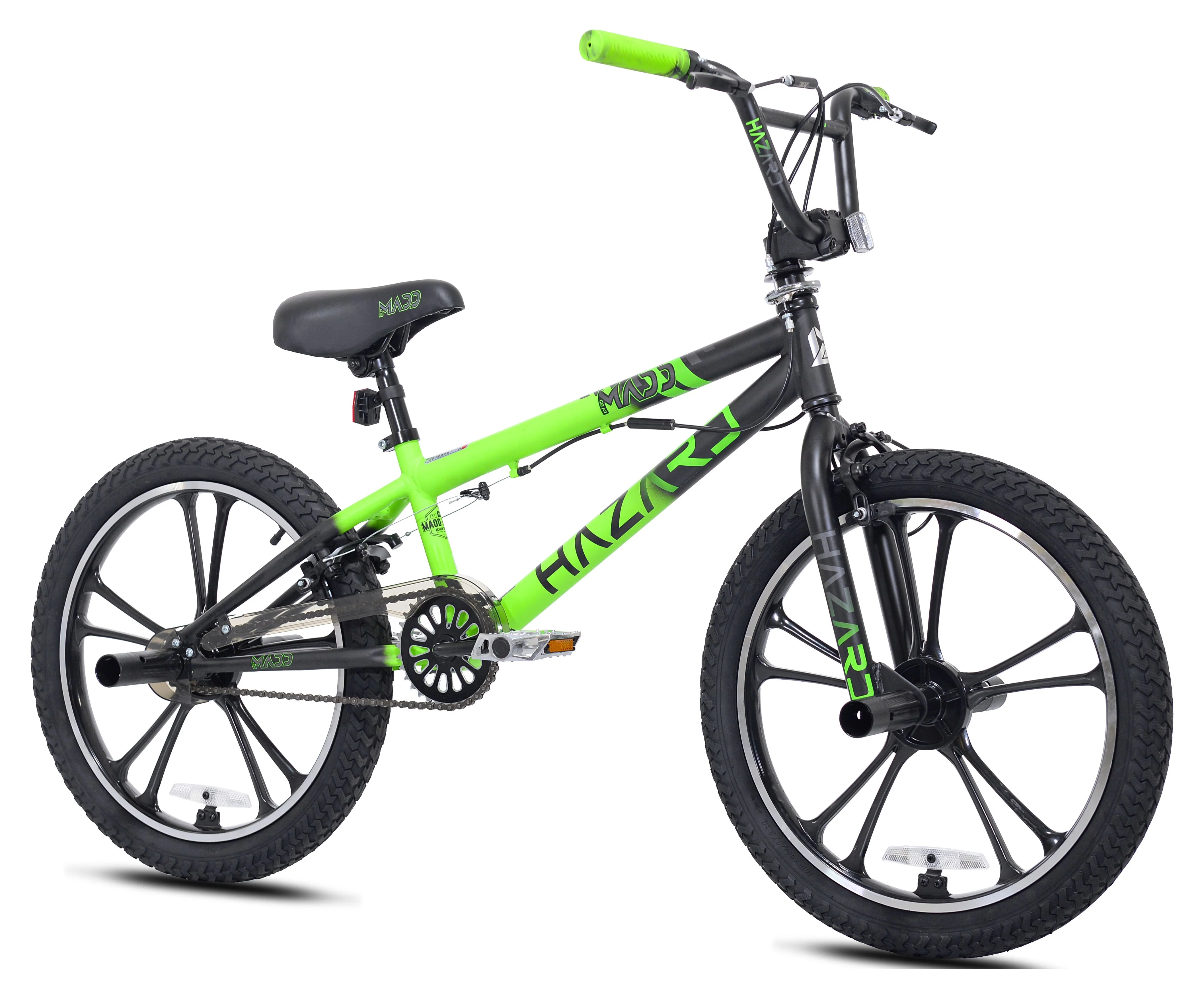 Kent Bicycle Maddgear 20″ Hazard Mag Wheel Boy’s BMX Child Bike, Green and Black