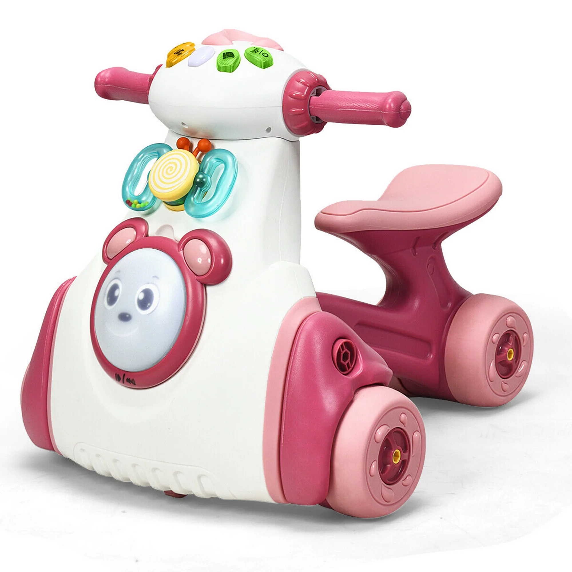 Gymax Baby Balance Bike Musical Ride Toy w/ Light & Sensing Function Toddler Walker