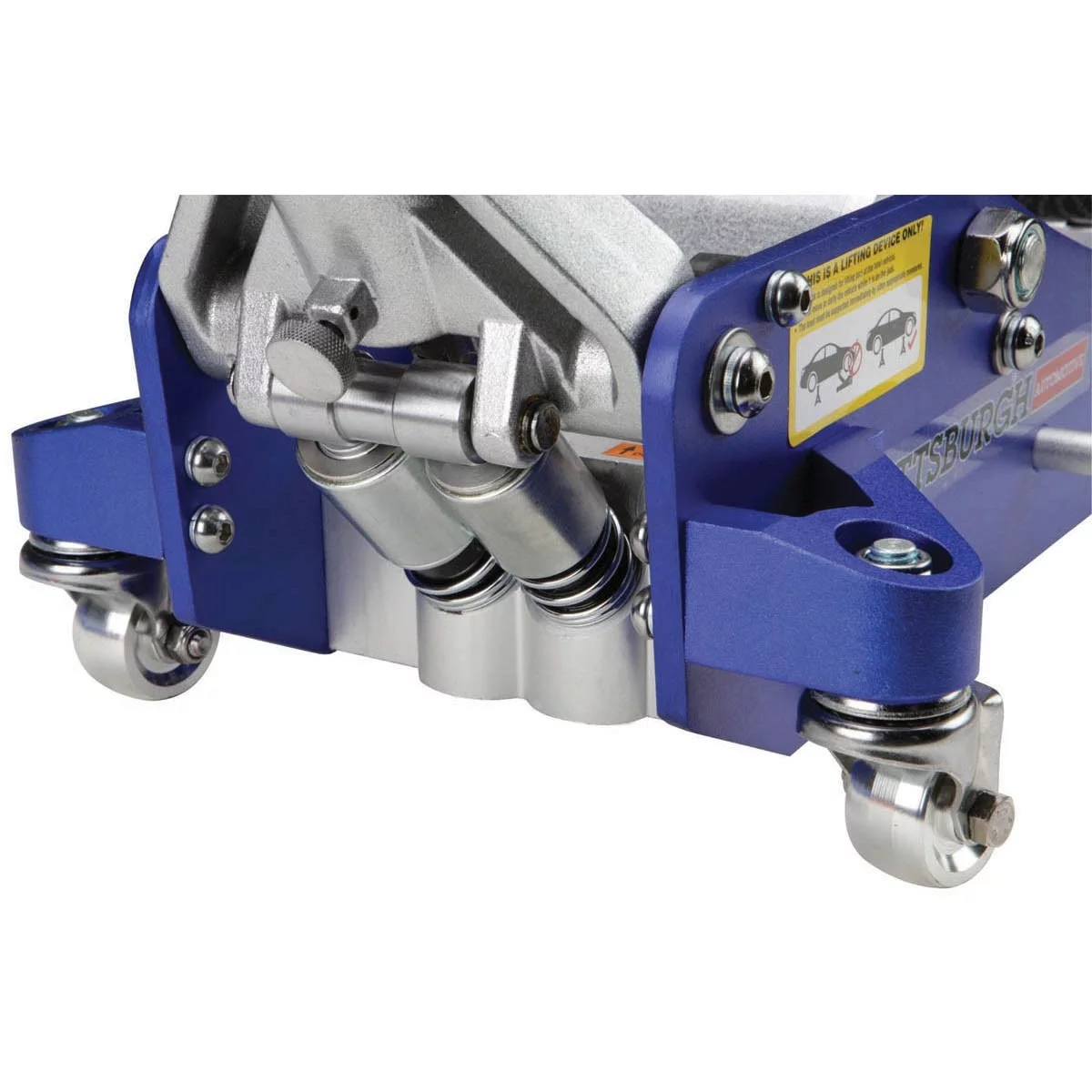 Pittsburgh Floor Jack 2 Ton Aluminum Racing Rapid 4 Pump Dual Universal joint 62247