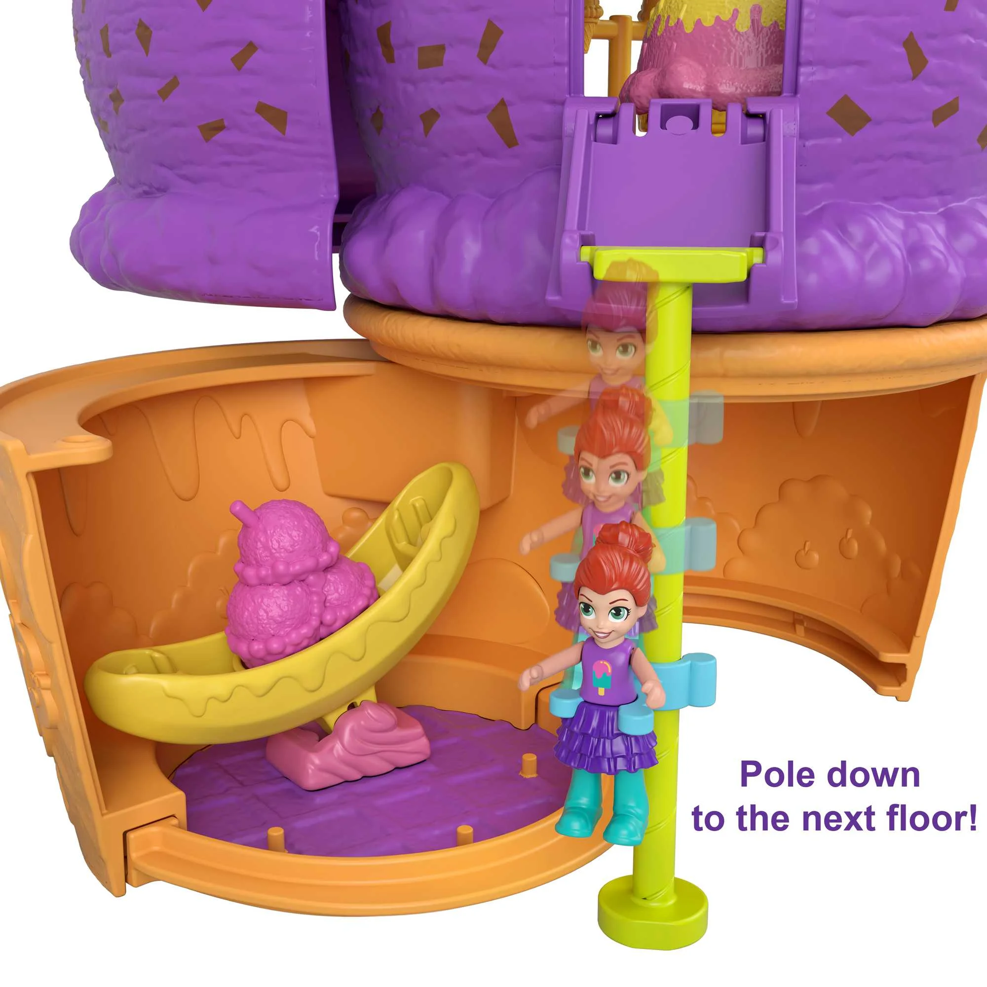 Polly Pocket 2-in-1 Spin ‘n Surprise Playground, Travel Toy with 2 Micro Dolls and 25 Accessories