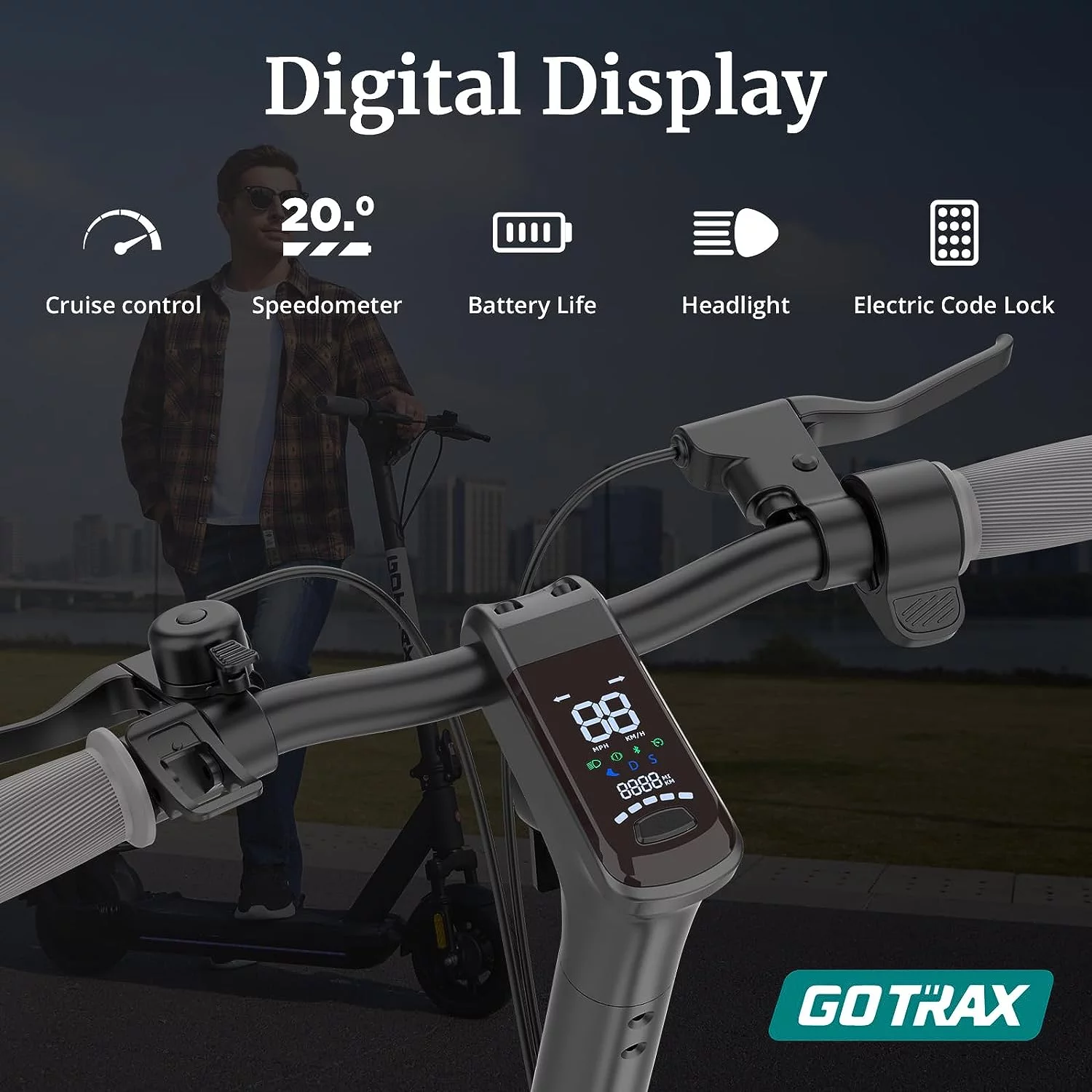 Gotrax Eclipse 500W Adult Electric Scooter with 10″ Pneumatic Tire Max 28mile and 36V 20mph, Foldable Escooter for Adult Black