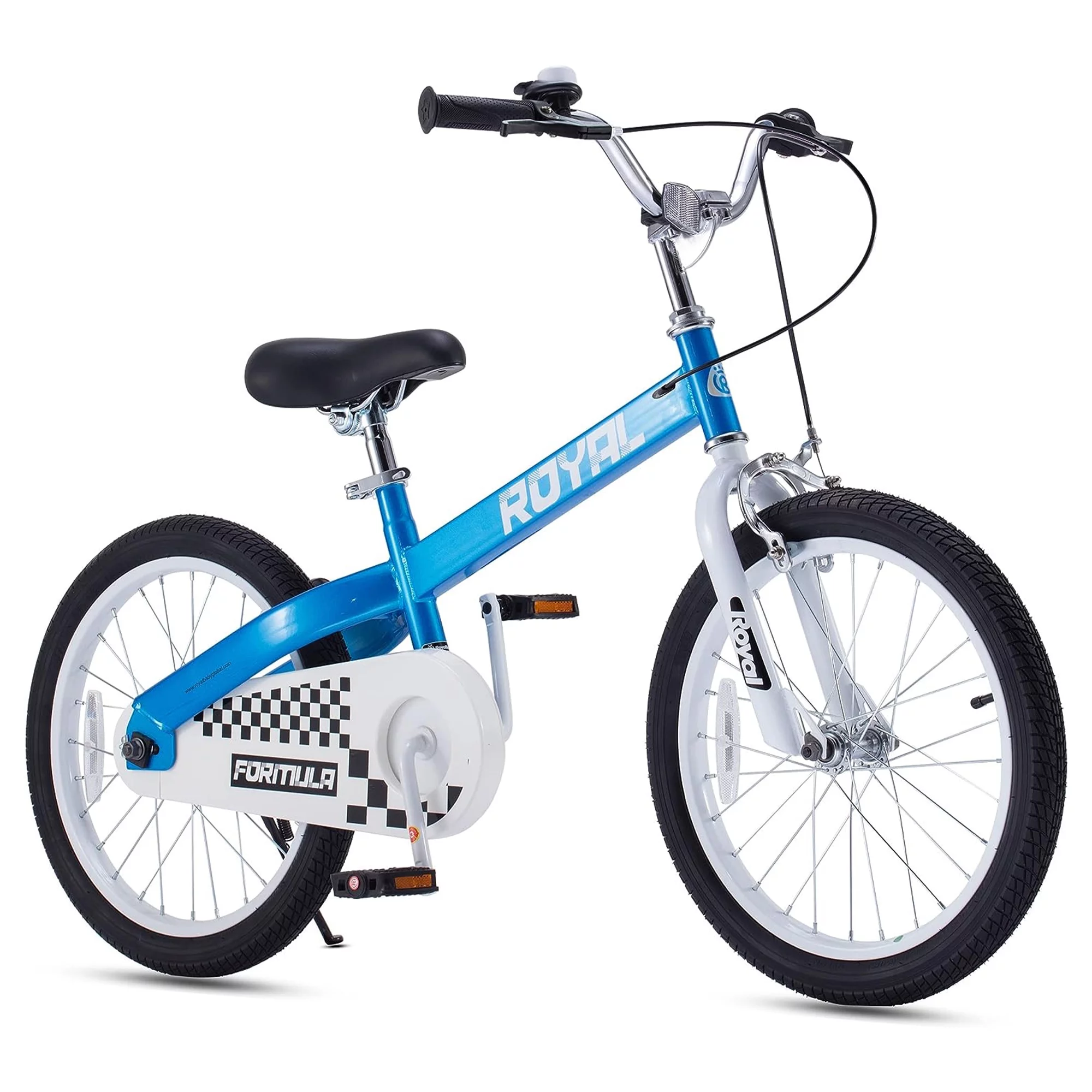 RoyalBaby Formula 20” Kids Bike with Kickstand and Dual Hand Brakes, Blue