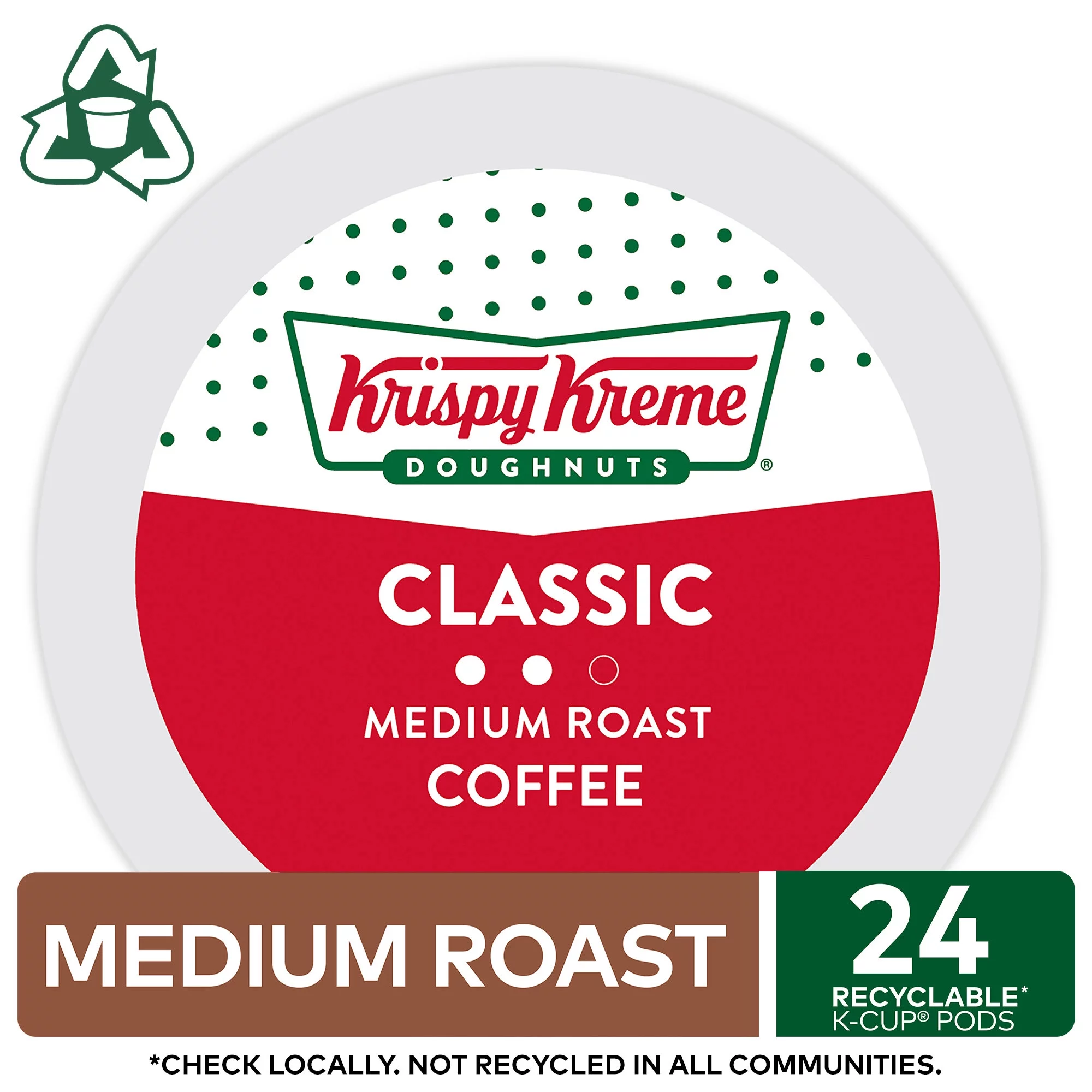 Krispy Kreme Classic Coffee, Keurig Single Serve K-Cup Pods, Medium Roast, 24 Count