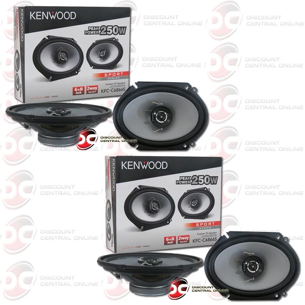 Kenwood KFC-C6866S 6×8″ 2-way Car Speakers (2 Pairs)