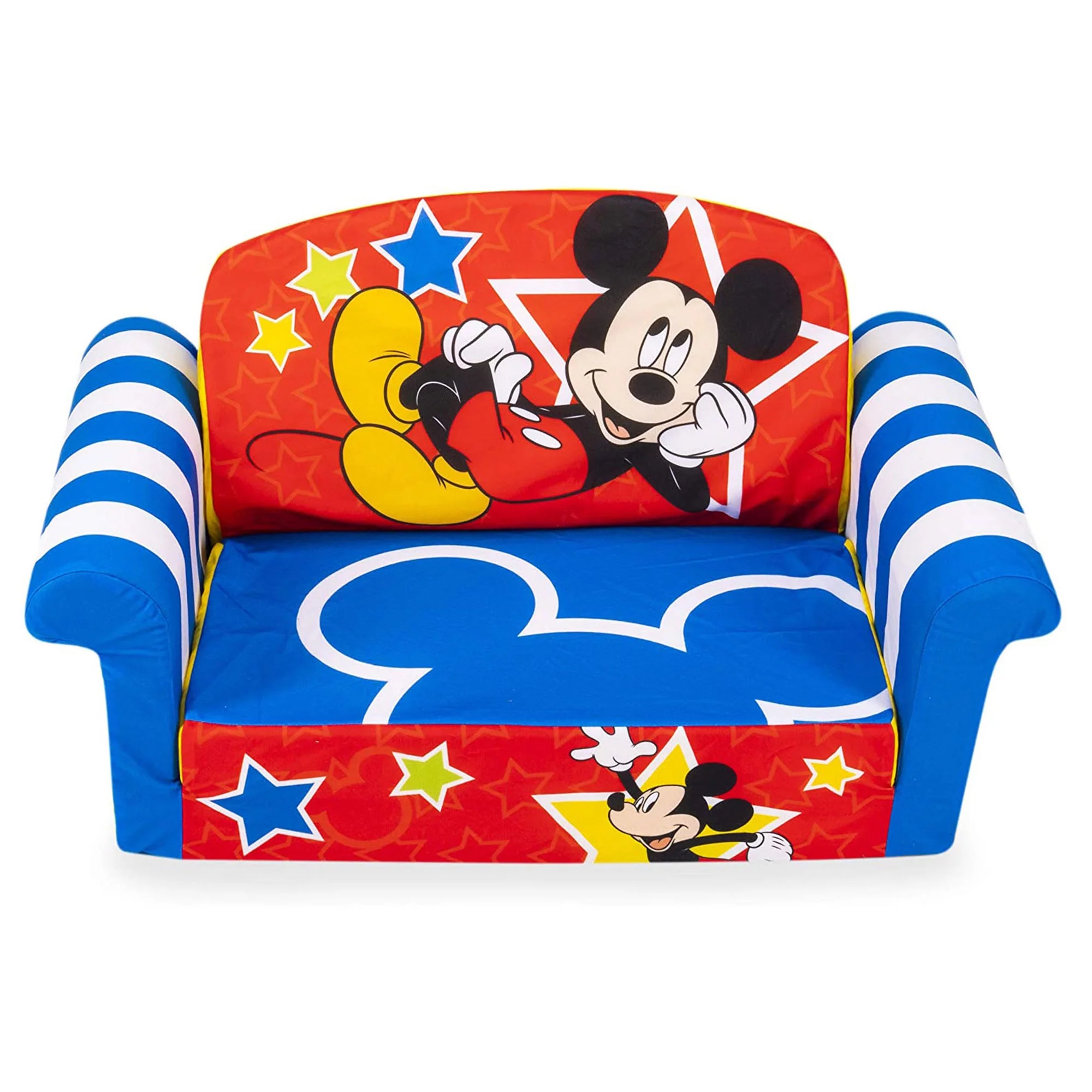 Marshmallow Furniture Kids 2-in-1 Flip Open Foam Sofa, Sesame Street Elmo