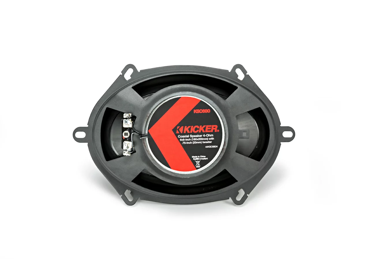 KICKER 44KSC6804 6×8″ (160x200mm) Coax Spkrs w/.75″(20mm) tweeters, 4ohm, RoHS Compliant