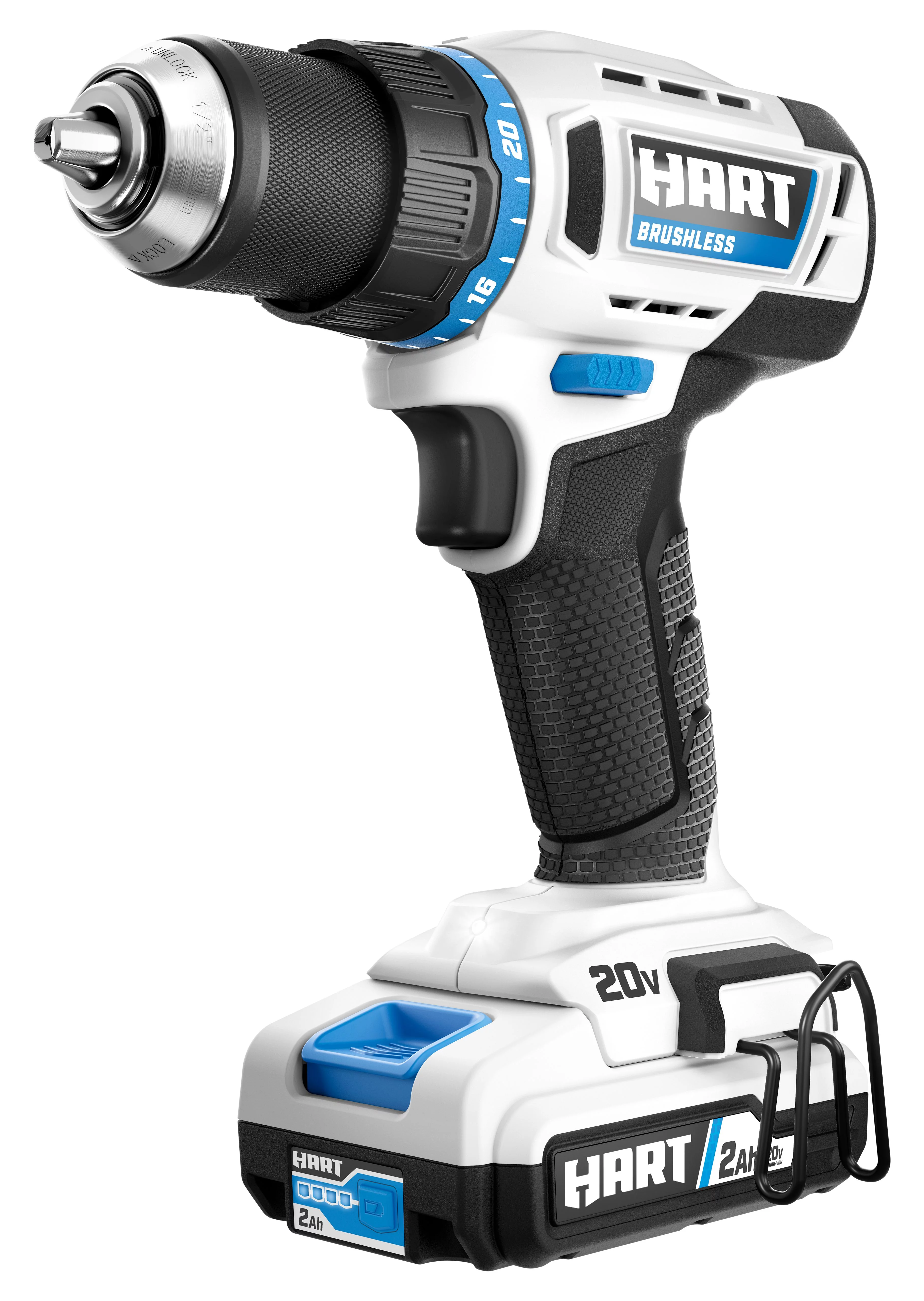 HART 20-Volt Brushless 1/2-inch Drill/Driver Kit, Gen 2