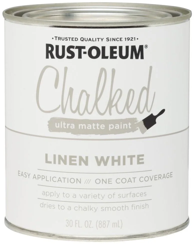 Linen White, Rust-Oleum Chalked Ultra Matte Paint, Quart