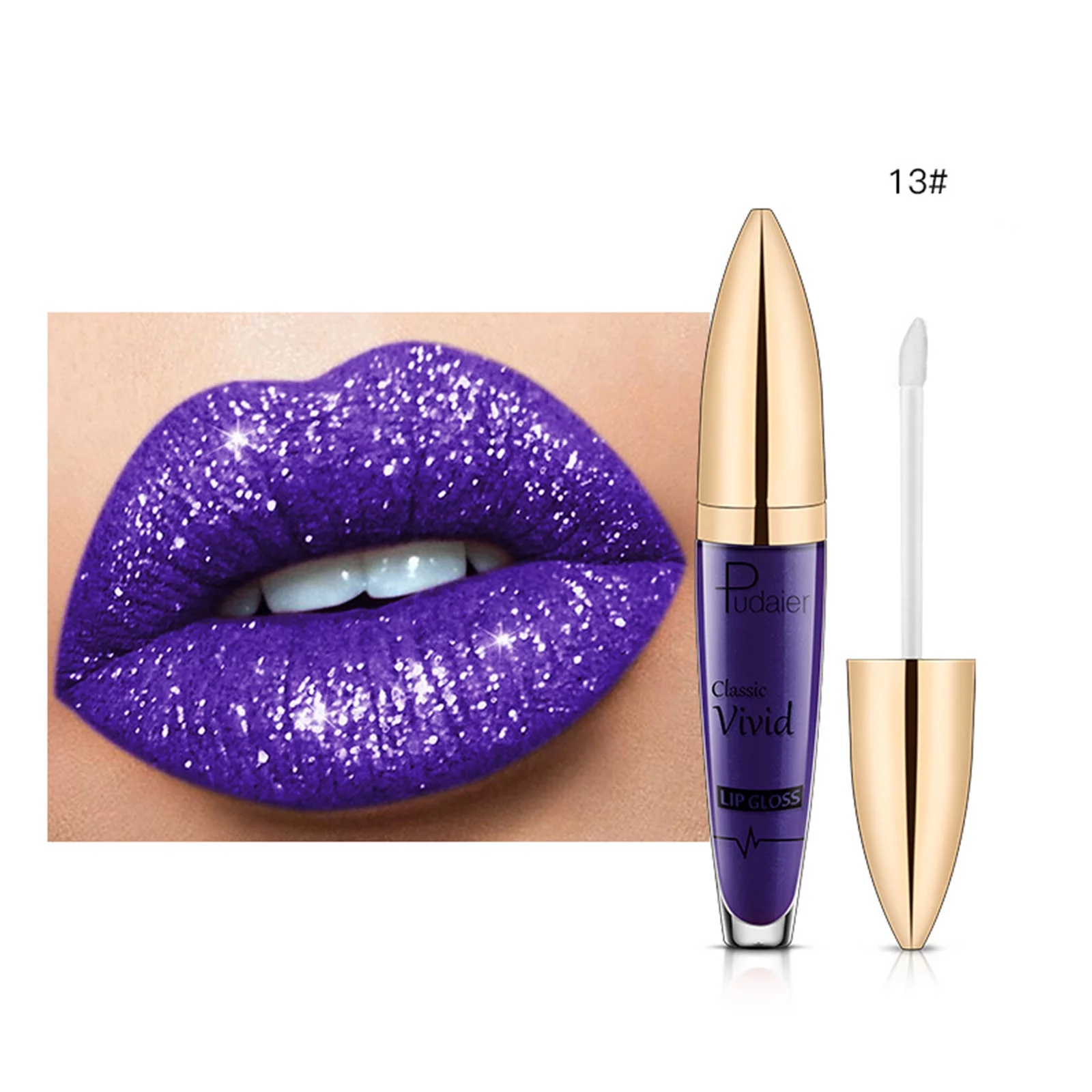 Diamond Shiny Long Lasting Lipstick Glitter Lipgloss Lipstick Shiny Matte Liquid Lipstick Shimmer Shinning Sparkly Sparkling Lipstick High Gloss Glow, 5ml