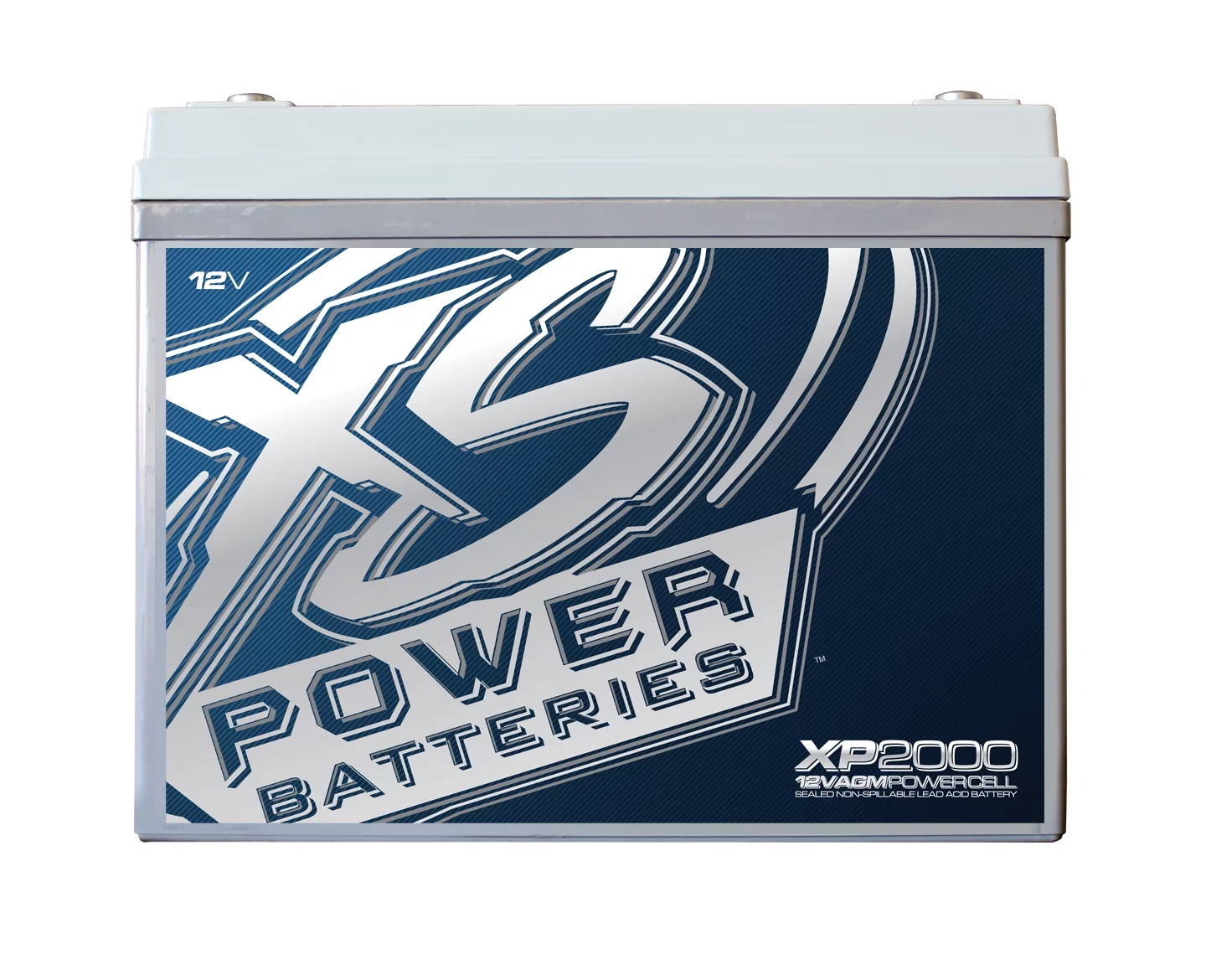 XS Power XP2000 12V Compact Pro Car Audio Battery AGM 80 Amp Hours w Term Blocks