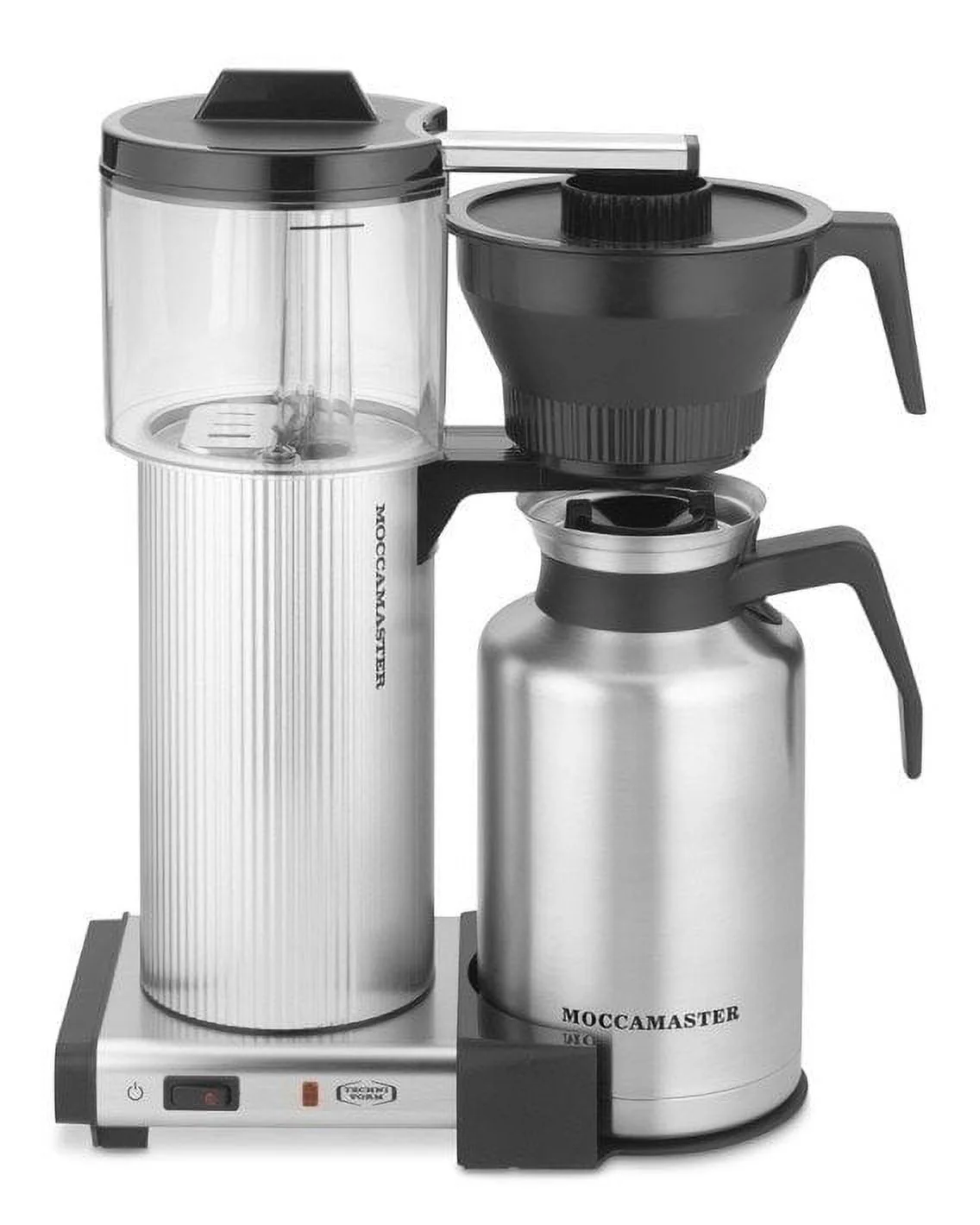 Moccamaster CDT Manual-Adjust Drip-Stop Coffee Maker (60 oz Thermal Carafe) | Brushed Silver