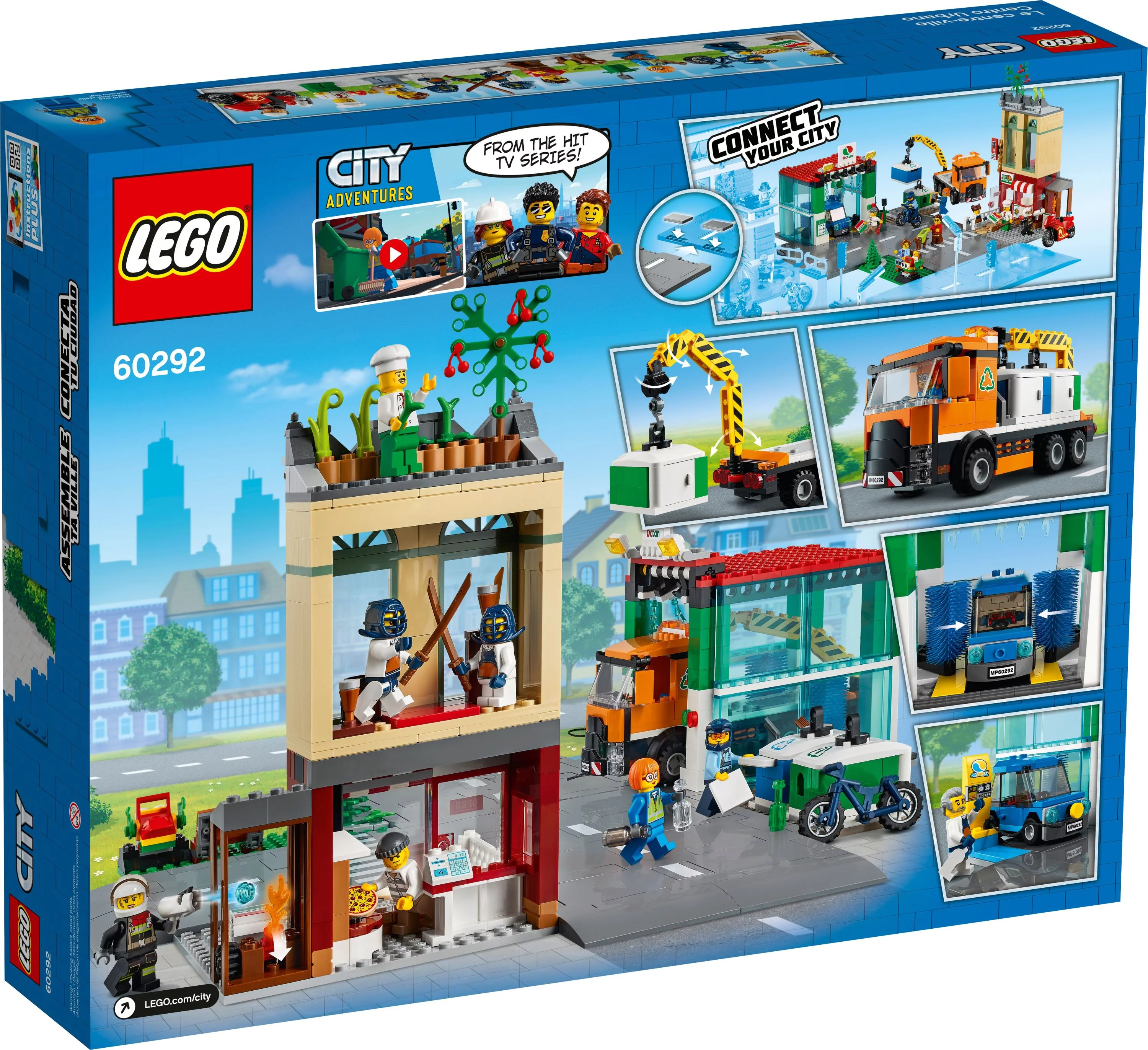 LEGO City Town Center 60292 Cool Building Toy for Kids (790 Pieces)