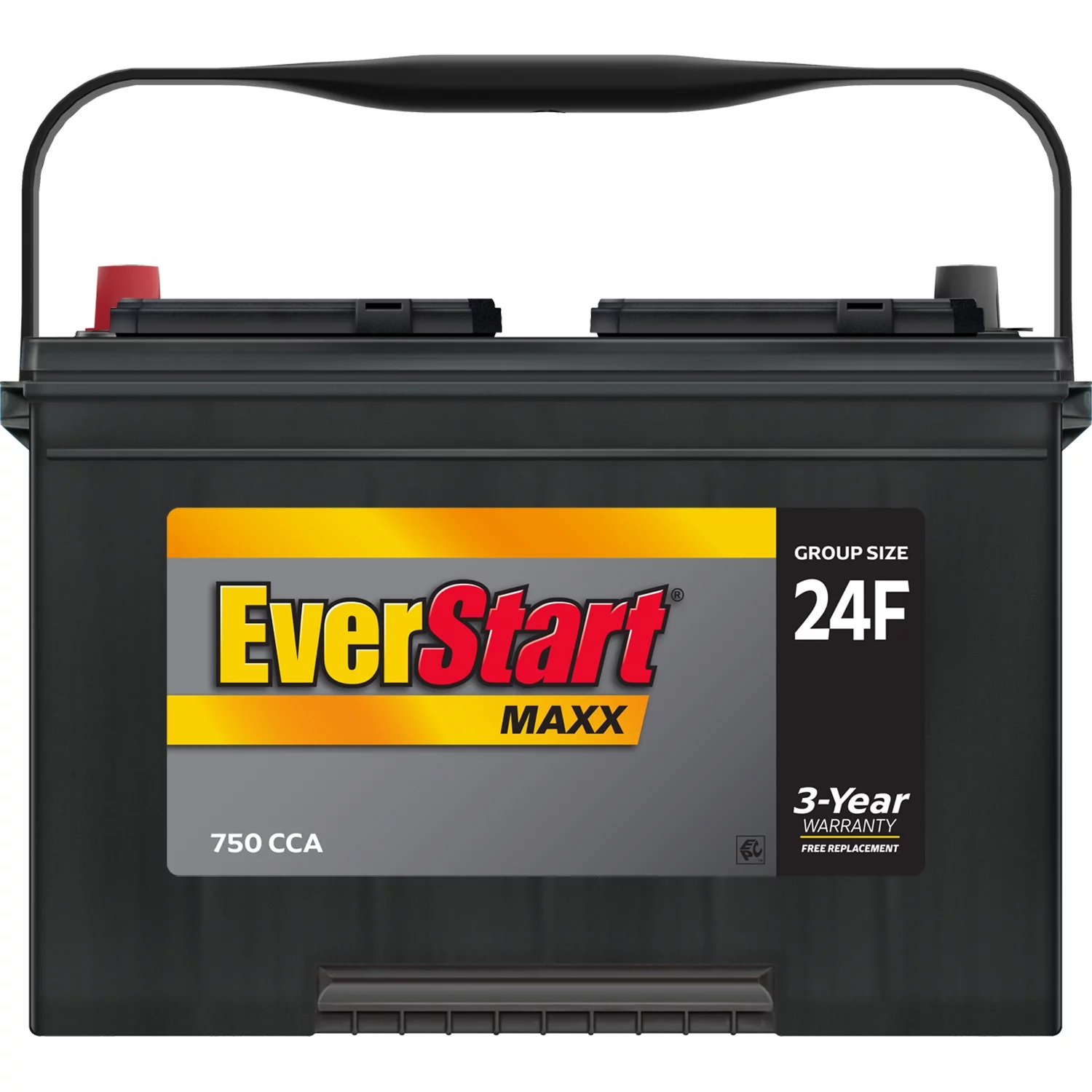 EverStart Maxx Lead Acid Automotive Battery, Group Size 24F 12 Volt, 750 CCA