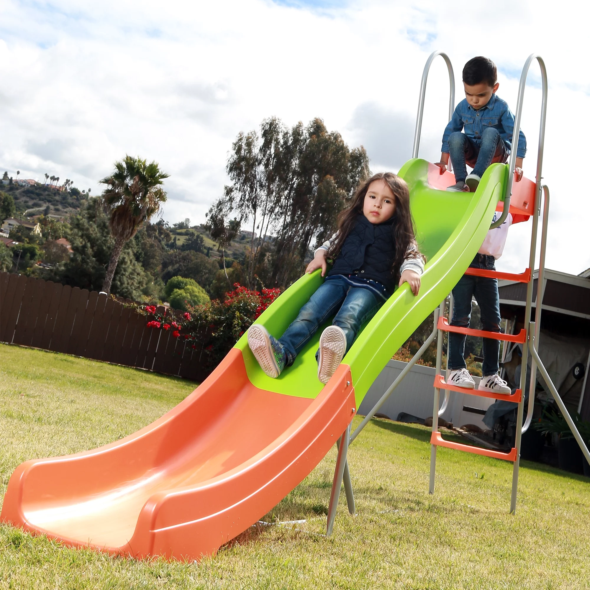 Platports 10ft Kids Slide for Backyard Indoor Slide Playground Outdoor Toys