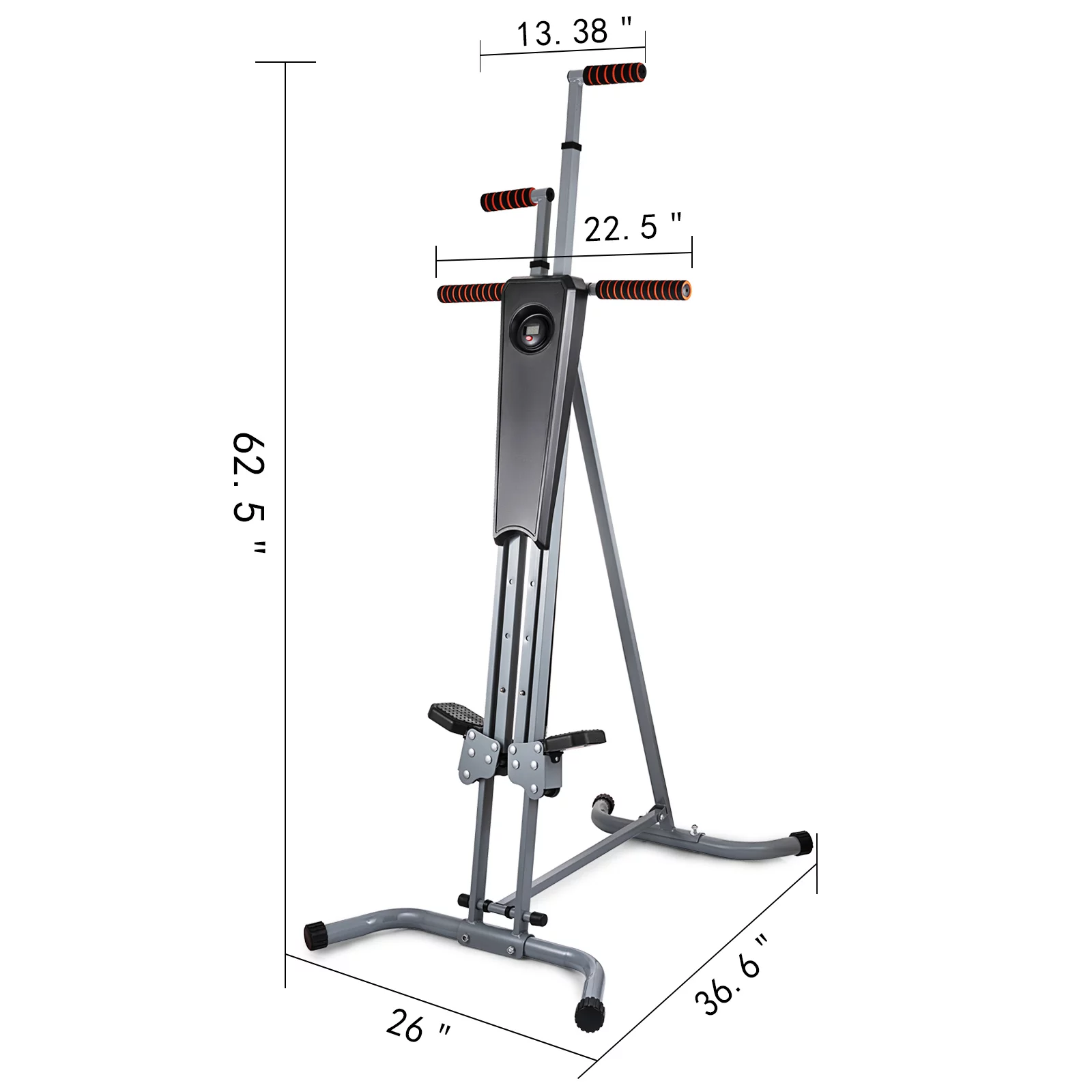 SHZOND Folding Vertical Climber Stepper 2 in 1 Cardio Exercise Fitness Foldable Climbing Machine