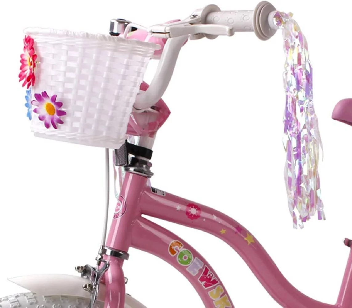 Coewske 18 inch Kids Bicycle Princess Style Children Boys Girls Bike with Kickstand, Pink