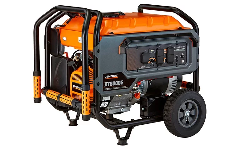 Generac 6433 – XT8000E 8,000 Watt Electric Start Portable Generator with Cord, 49-ST/CSA