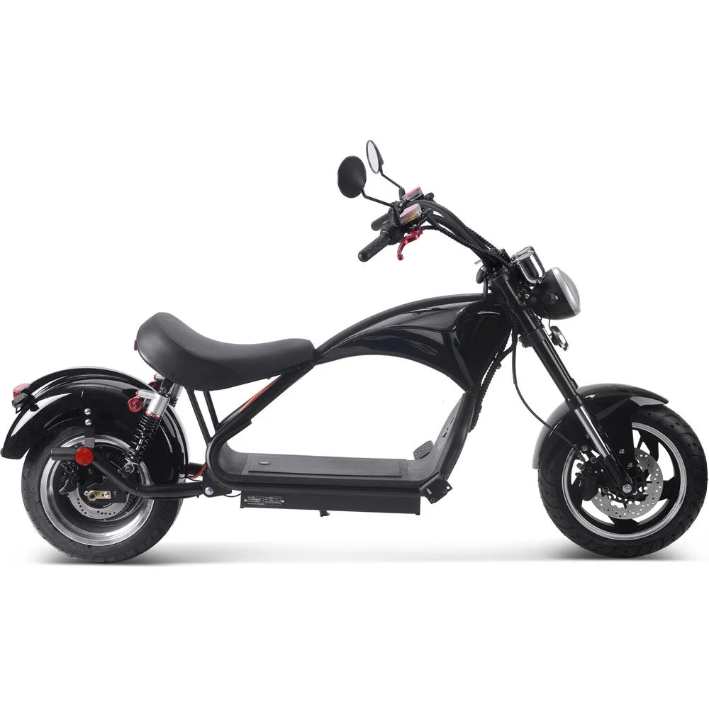 MotoTec Lowboy 60v 20ah 2500w Lithium Cafe Motorcycle Black