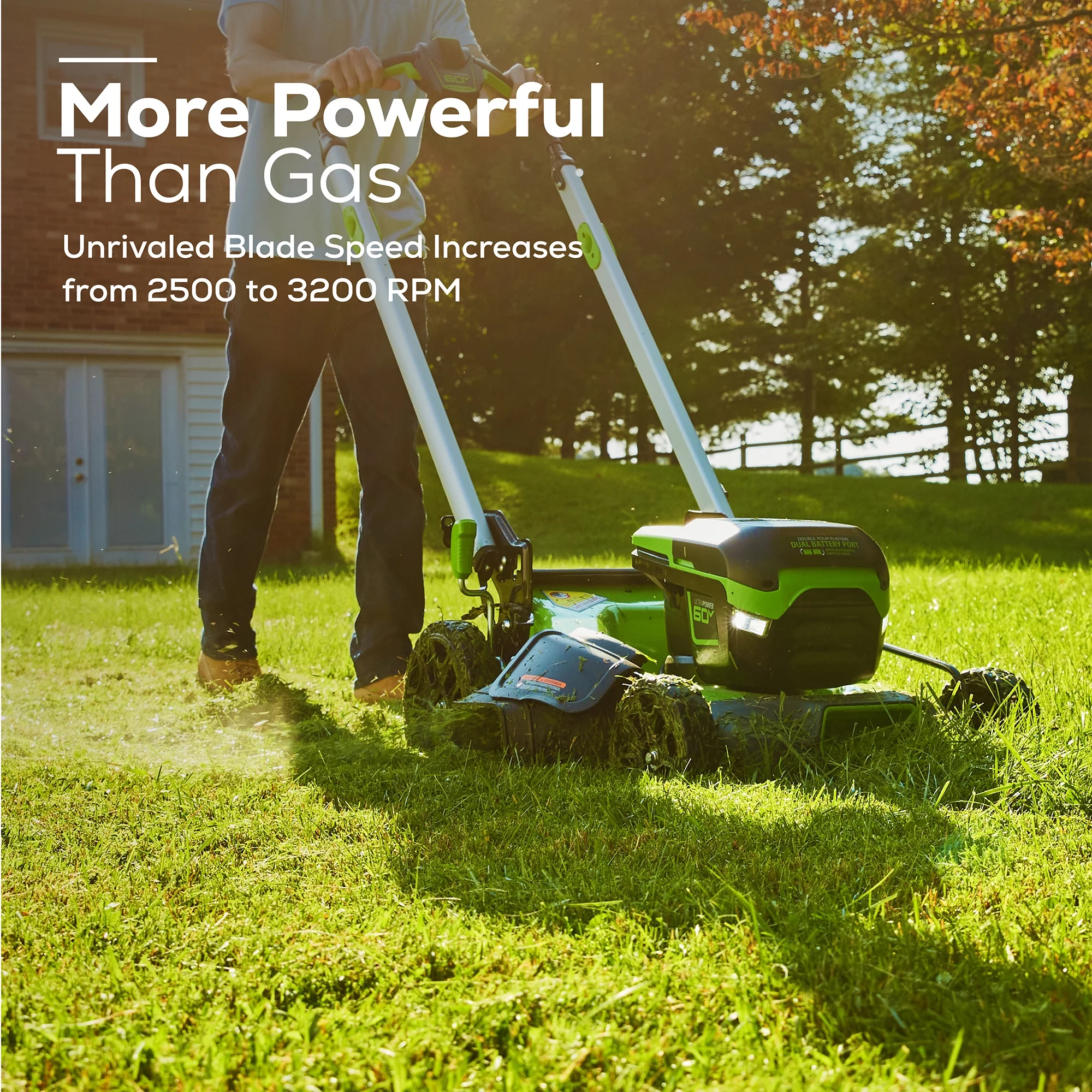 Greenworks 60V 21″ Cordless Brushless Lawn Mower with 5.0Ah Battery & Charger