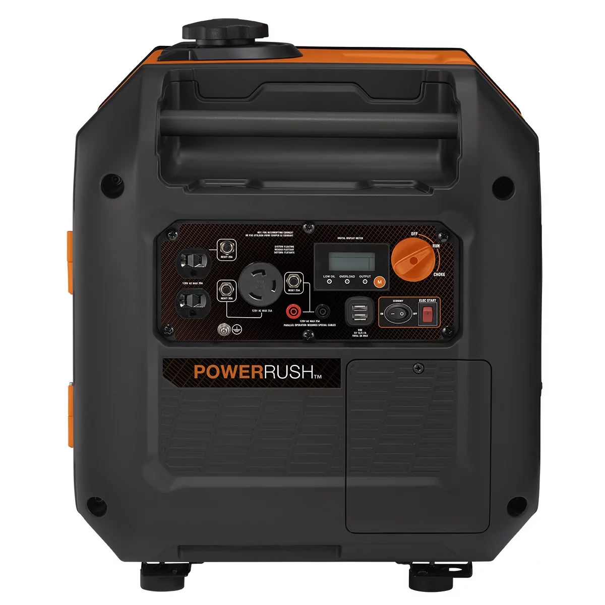 Generac IQ3500 3,500-Watt Ultra-Quiet Electric Start Portable Inverter Generator with PowerRush Advanced Technology, 50 State/CSA