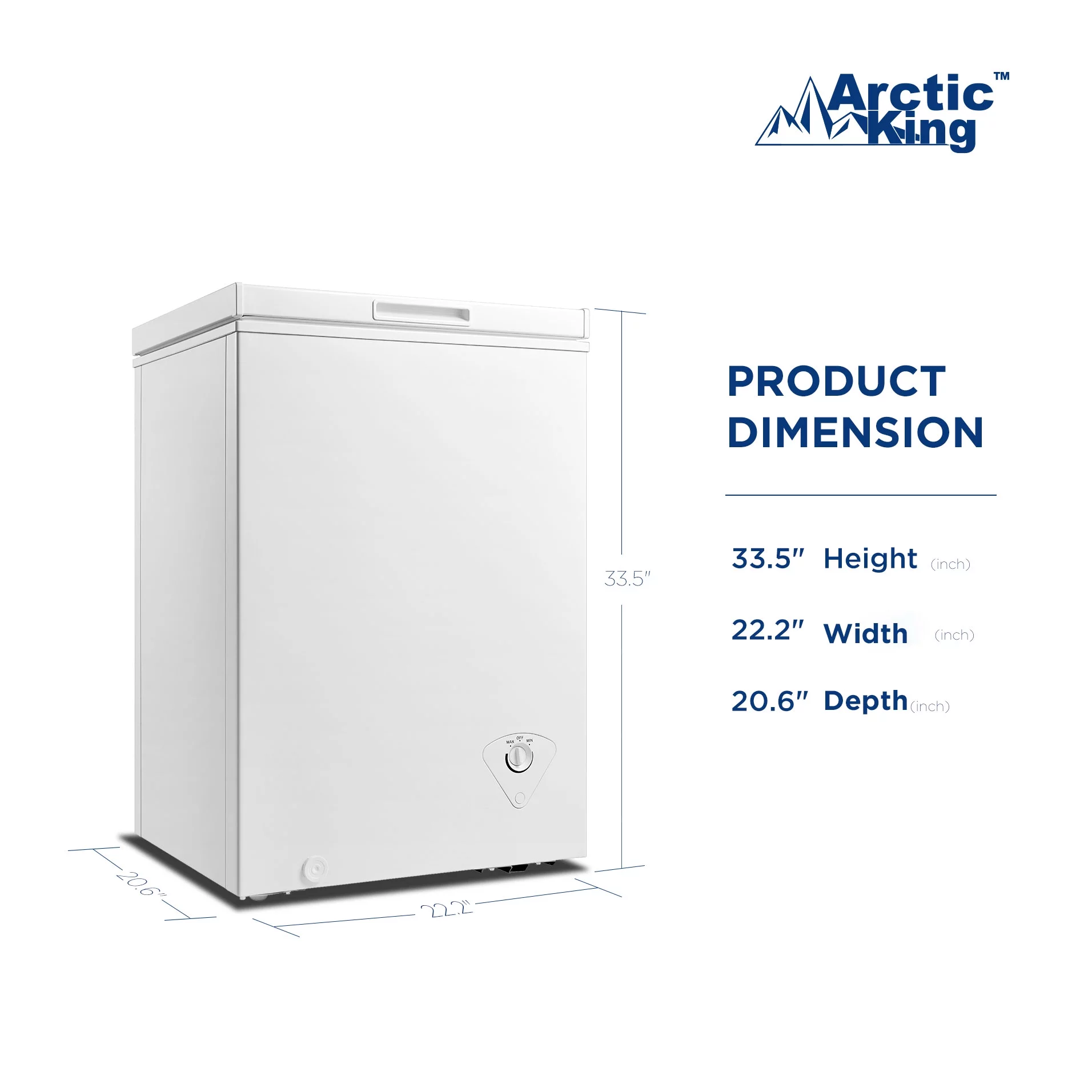 Arctic King 3.5 Cu ft Chest Freezer, White, ARC04S1AWW