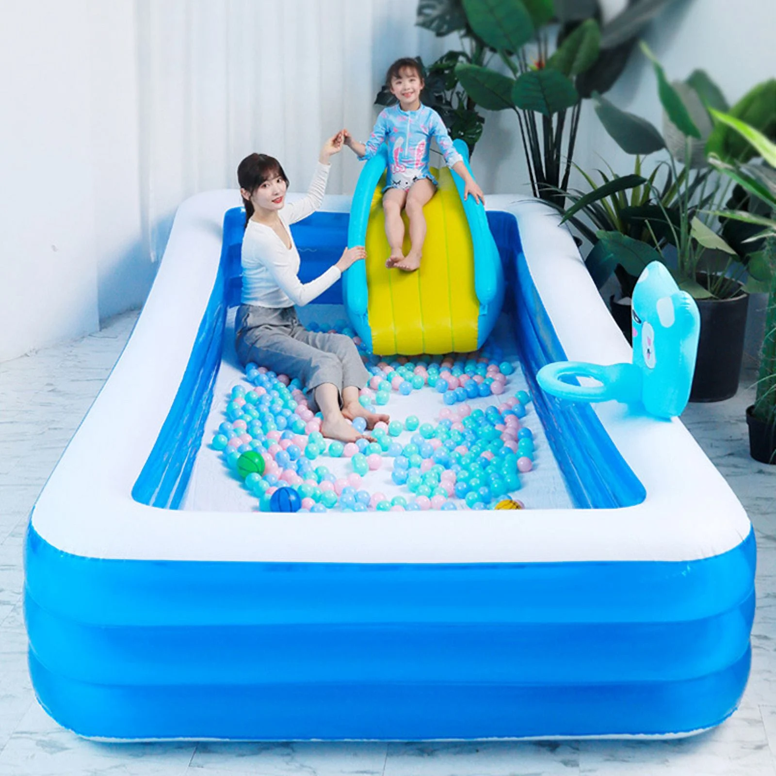 Inflatable Water Slide Durable Water-Proof Wear Resistant Long Lasting Multifunction Safe Suit for Indoor Outdoor