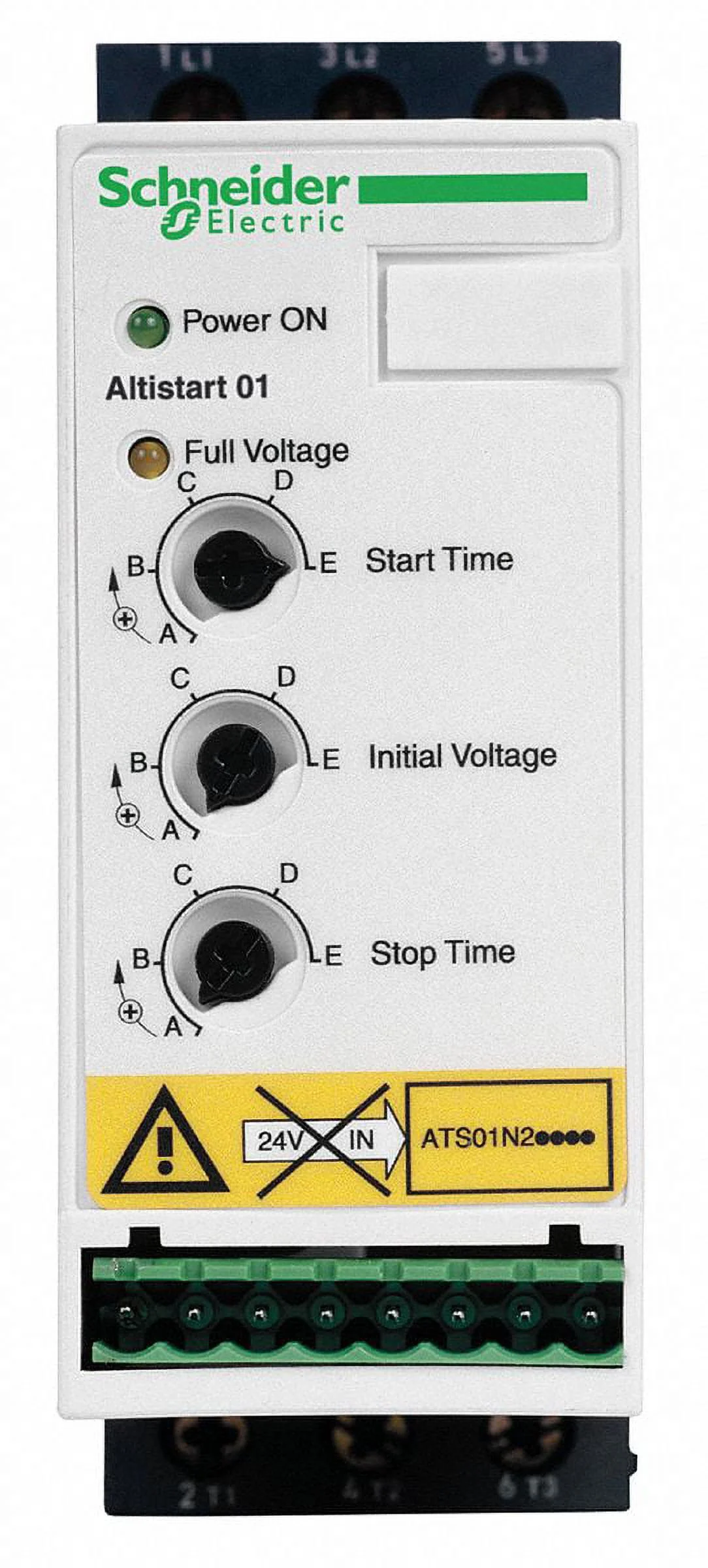 Schneider Electric Soft Start,460 to 480V AC,9 A ATS01N209RT