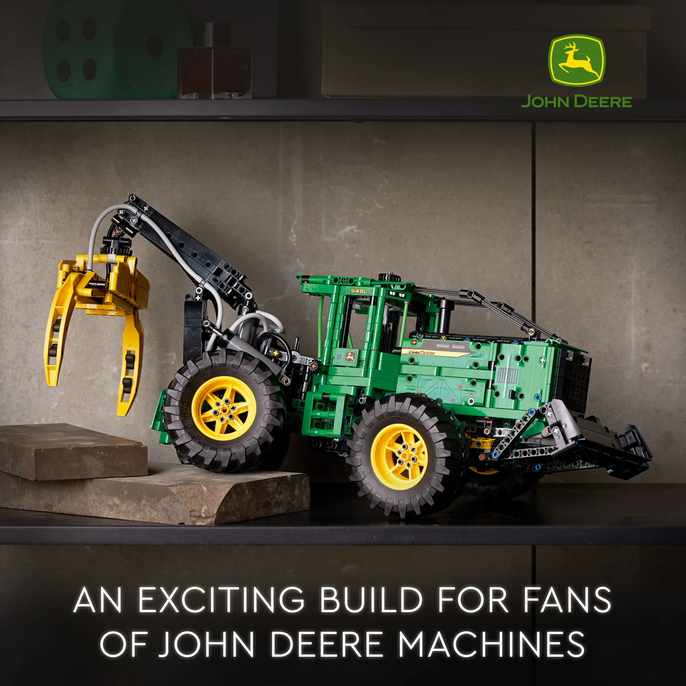 LEGO Technic John Deere 948L-II Skidder 42157 Advanced Tractor Toy Building Kit for Kids Ages 11 and Up, Gift for Kids Who Love Engineering and Heavy-Duty Farm Vehicles