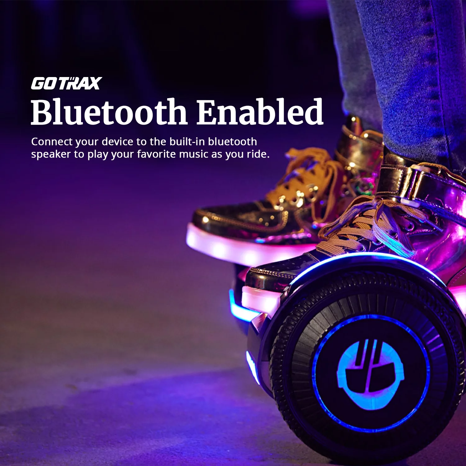 Gotrax Glide 6.5″ Hoverboard for Kids Ages 6-12 with Bluetooth Speaker and Led Lights, Multicolor