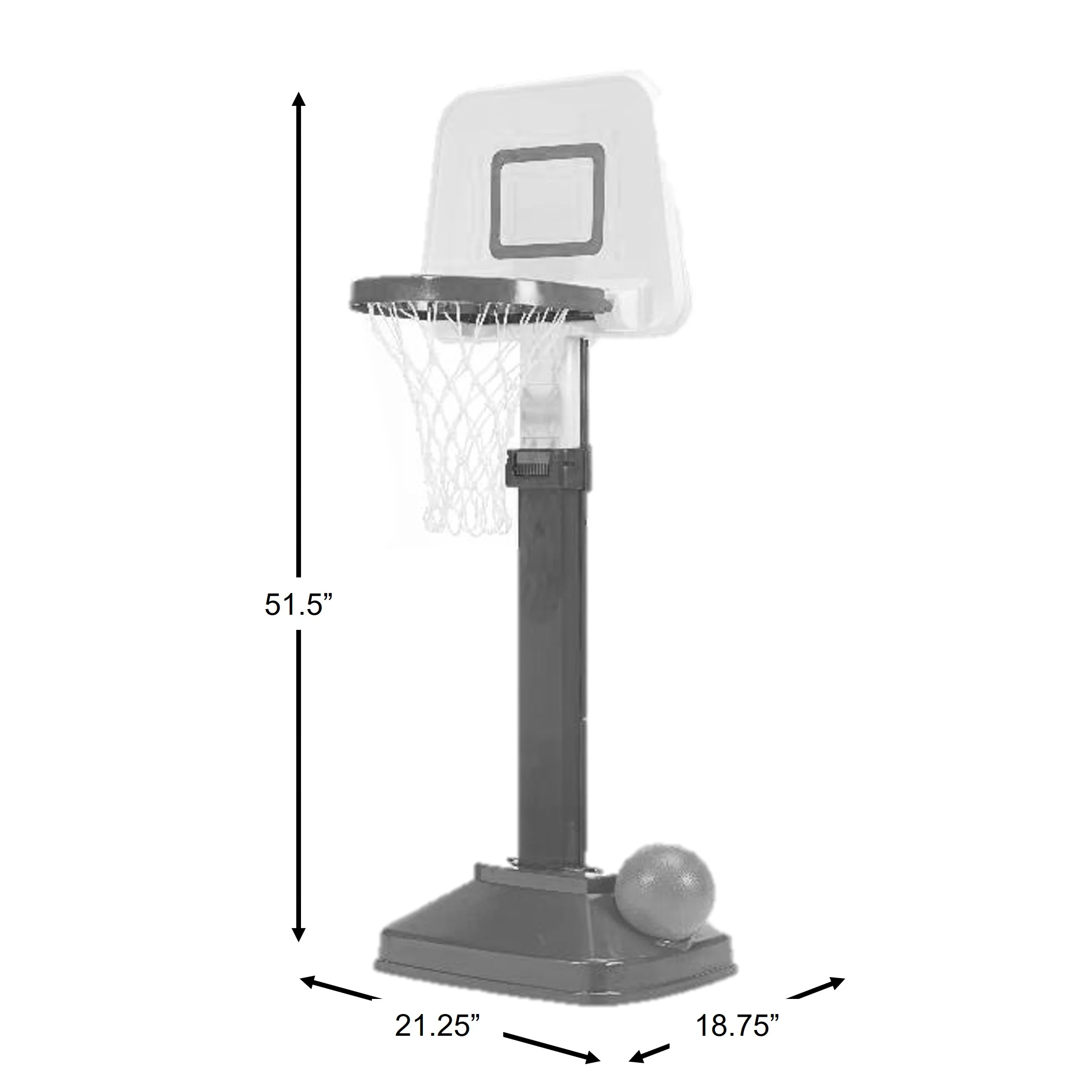 Play Day Adjustable Basketball Goal for Kids