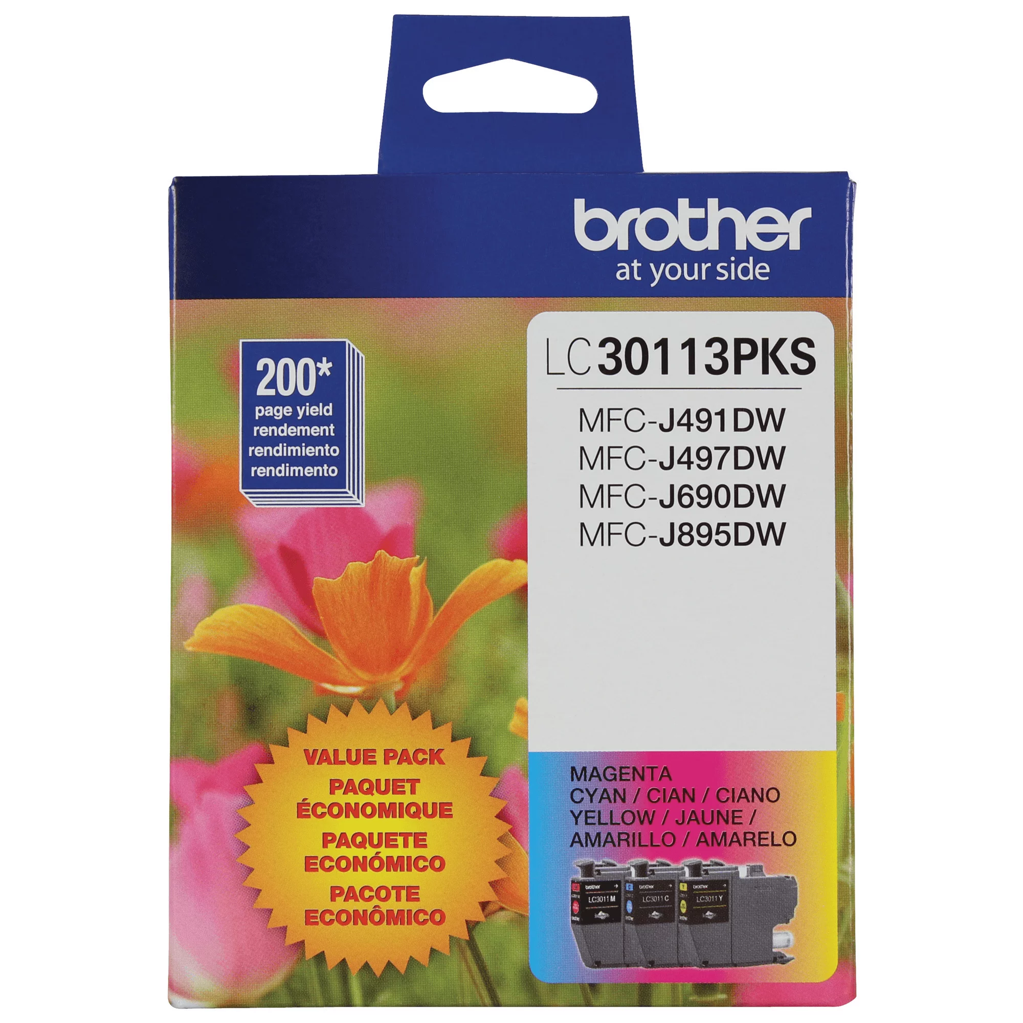 Brother Genuine LC30113PKS Standard-yield Color Printer Ink Cartridges