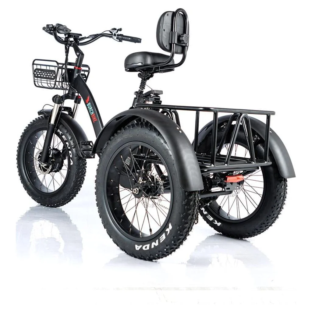 Culver Mobility – Pro Electric Tricycle 24 Inch Fat Tire Electric Trike 3 Wheel 48V 500W Electric Bike Rear Basket Cargo