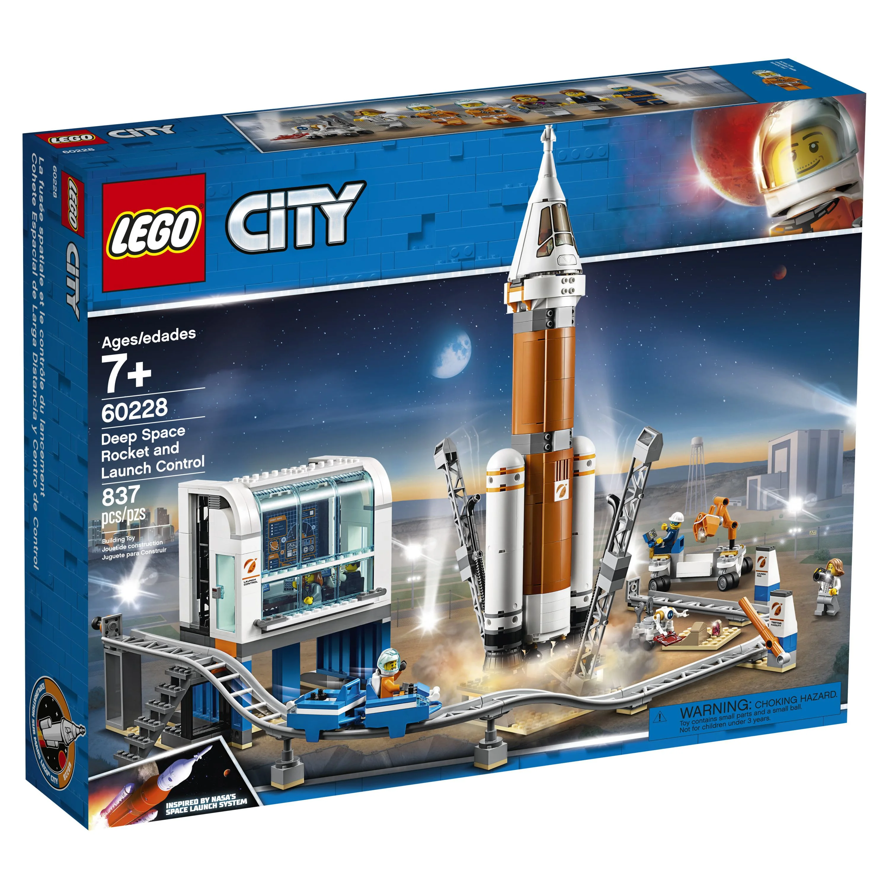 LEGO City Space Deep Space Rocket Launch Control 60228 with Toy Monorail