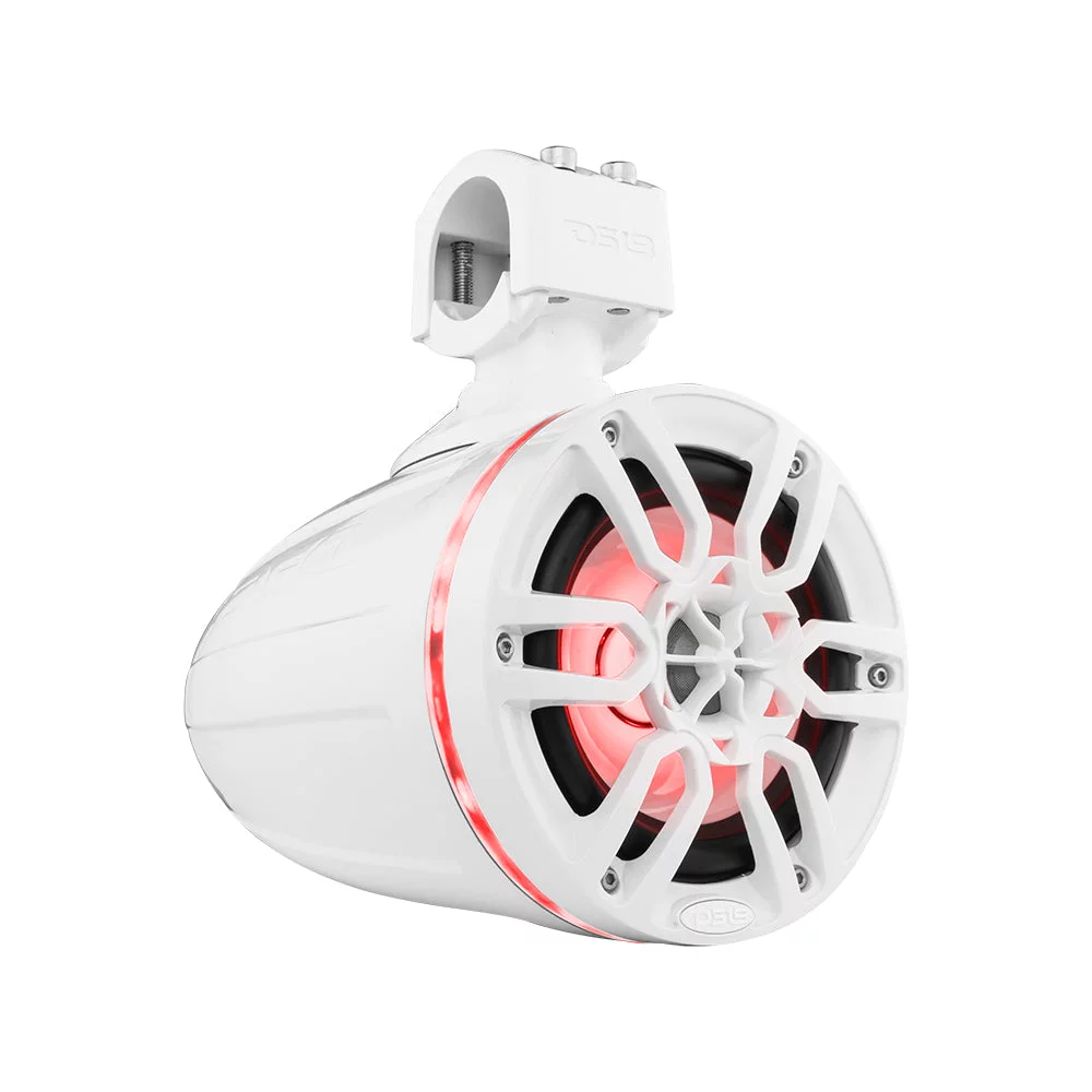 DS18 6.5″ Marine Tower Speakers White Hydro Series RGB 370 Watts Max NXL-X6TP/WH