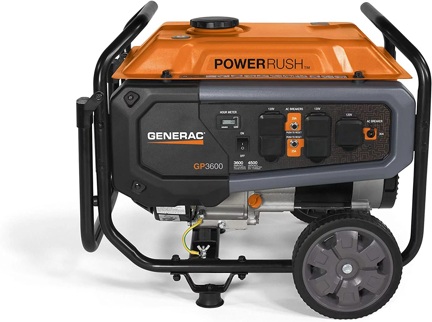 Generac 7678 GP3600 Portable Generator, Orange, Black