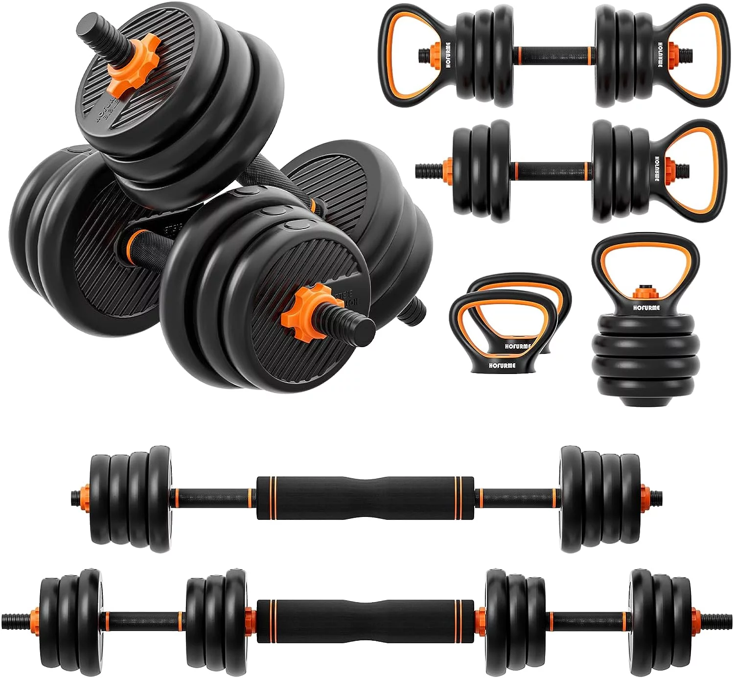 33lbs Adjustable Dumbbell Set, Free Weights Dumbbells Set for Lifting Workout Gym Home Fitness , Black