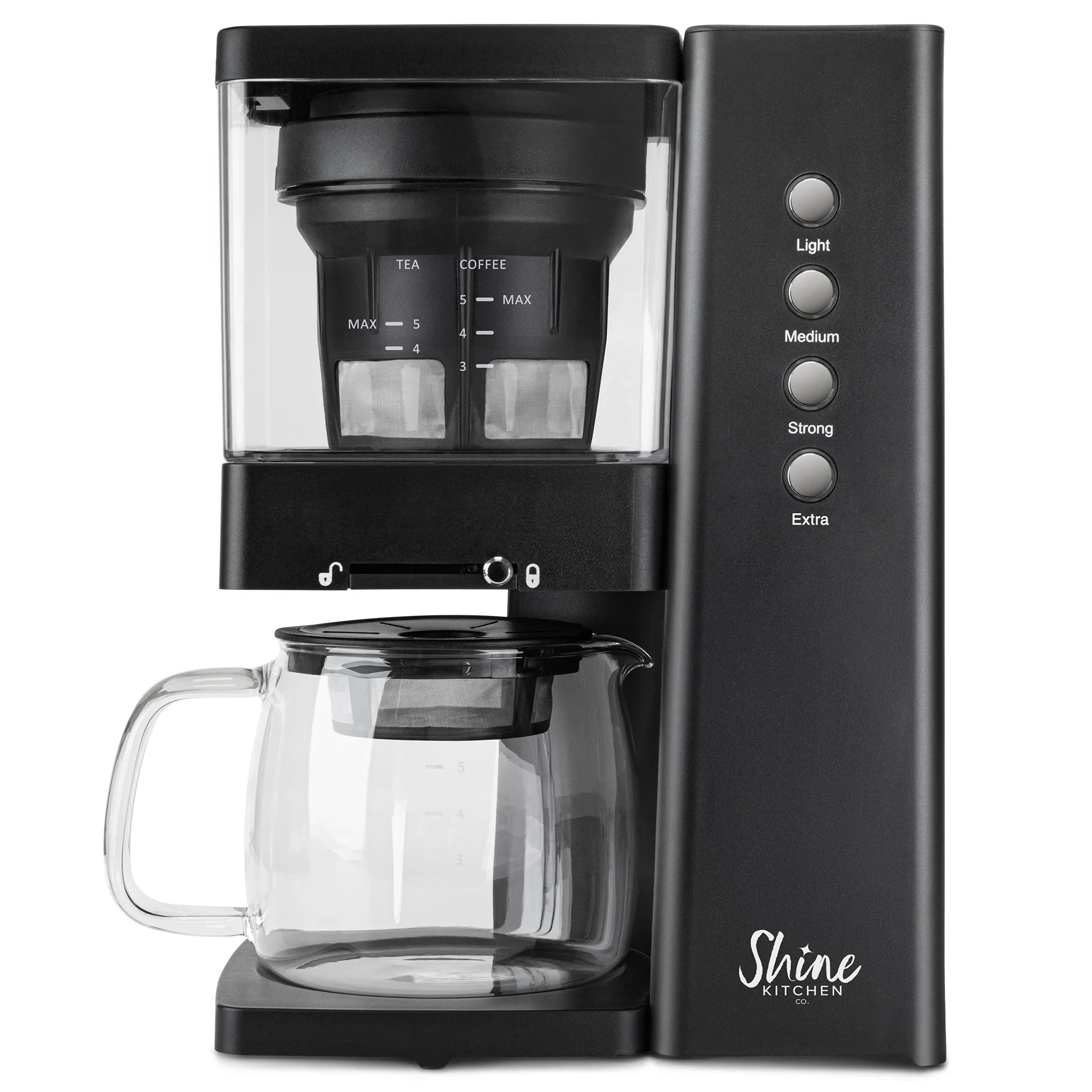 Shine Kitchen Co. Rapid Cold Brew Coffee & Tea Machine with Vacuum Extraction Technology