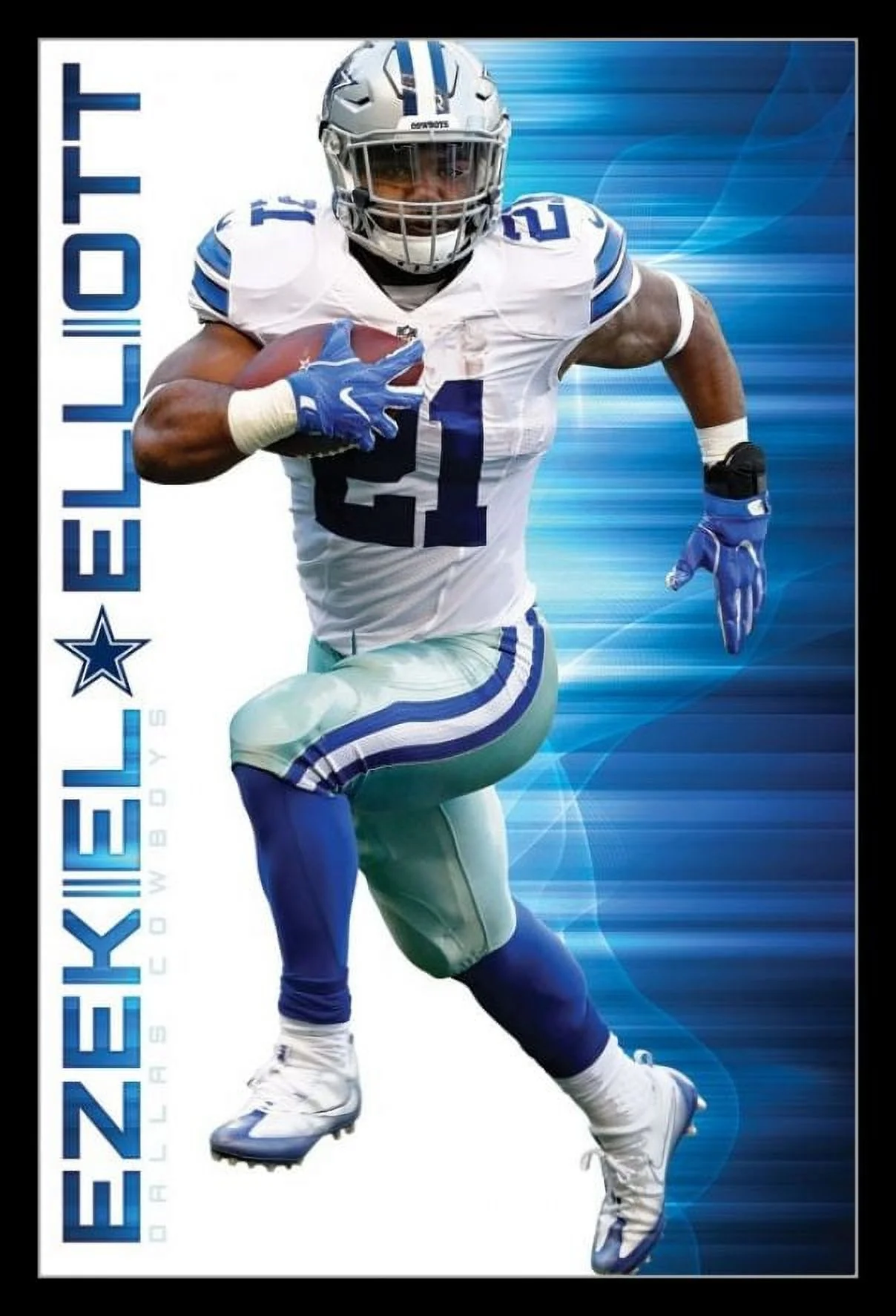 Dallas Cowboys – Ezekiel Elliott 16 Laminated & Framed Poster Print (22 x 34)