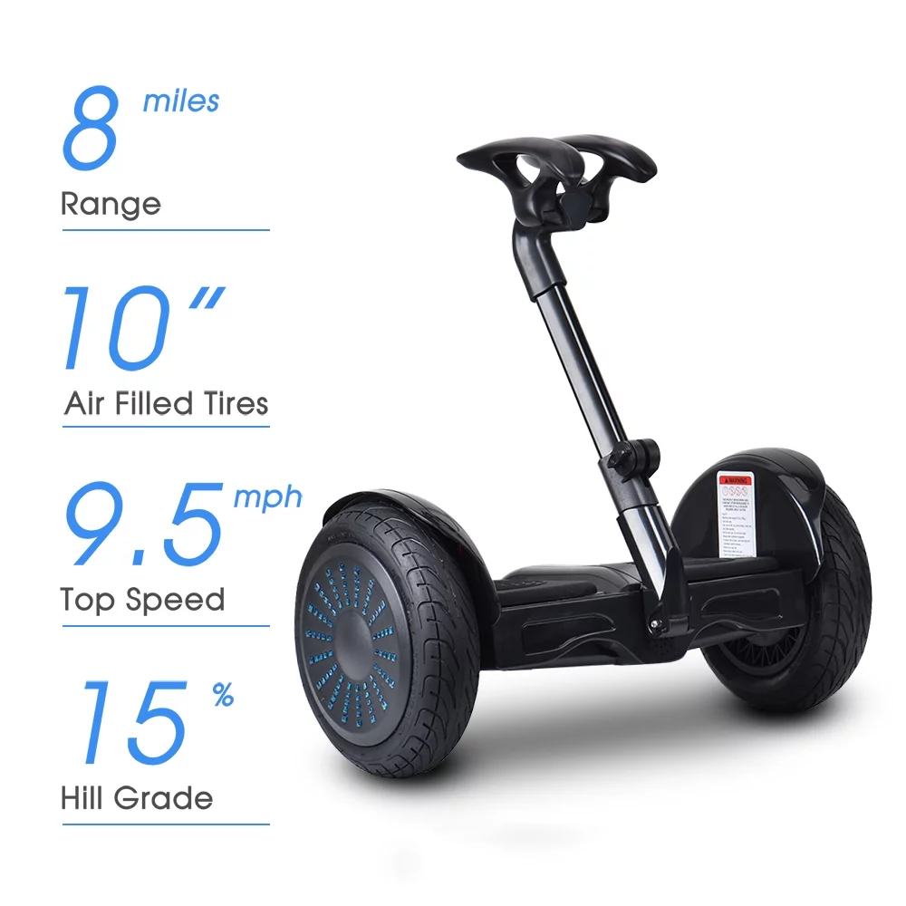 Ez Scooter Depot Smart Self-Balancing Electric Scooter, 10 In. Tires, Bluetooth App Control, Black