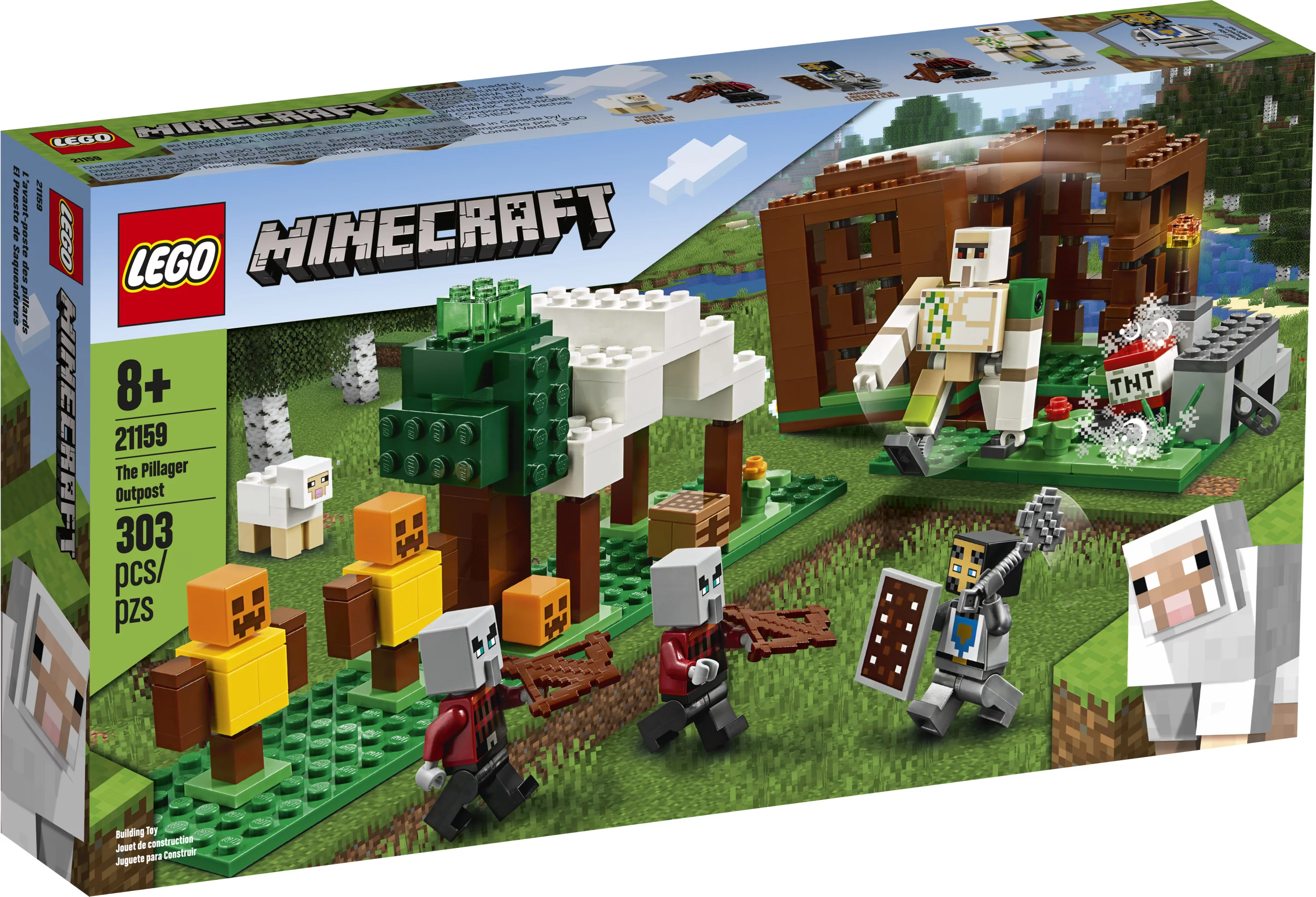 LEGO Minecraft The Pillager Outpost 21159 Action Figure Brick Building Playset (303 Pieces)