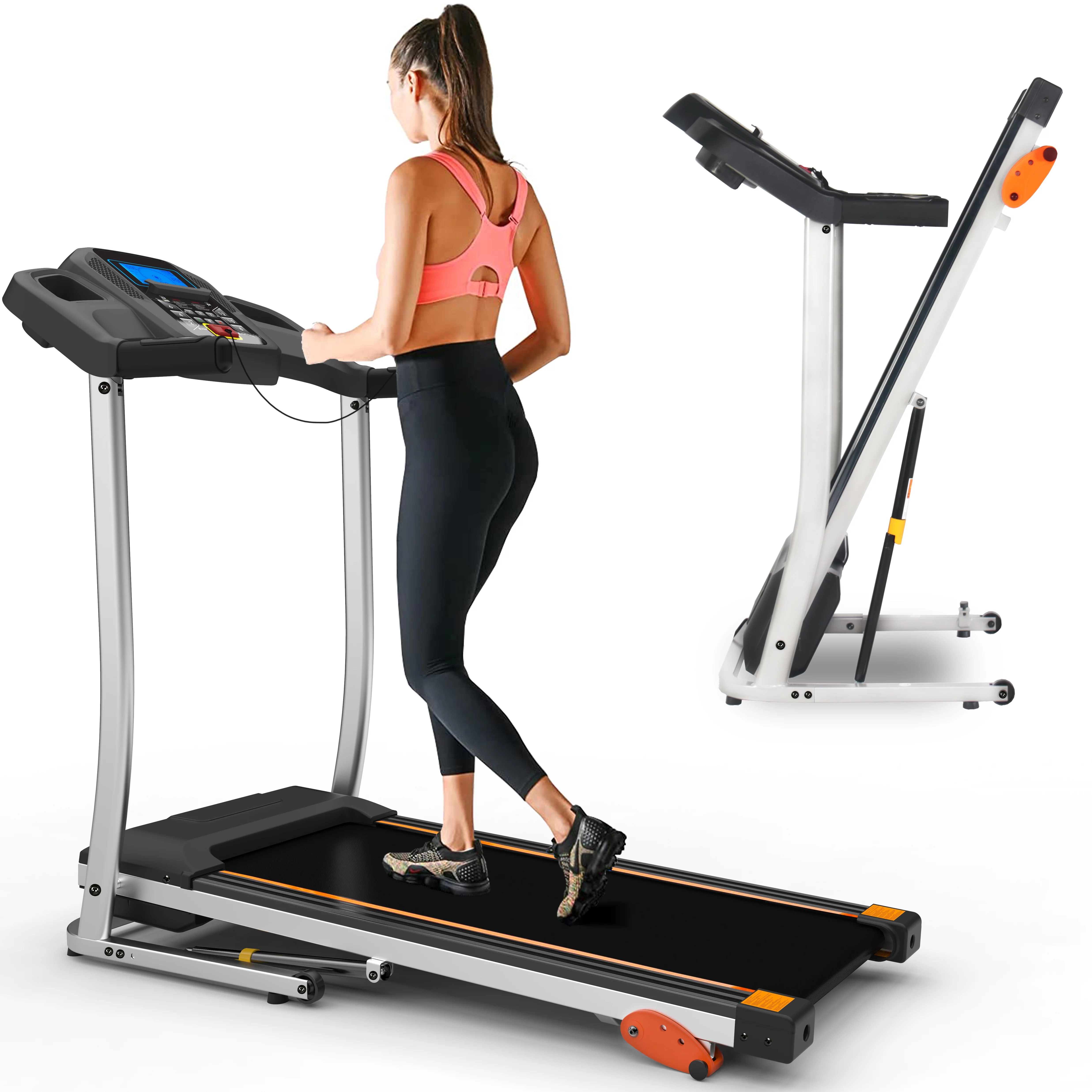 CIYOYO Folding Treadmill, 2.5HP Treadmills for Home Office, Adjustable Incline and Bluetooth , Motorized Treadmill with 12 Automatic Programs