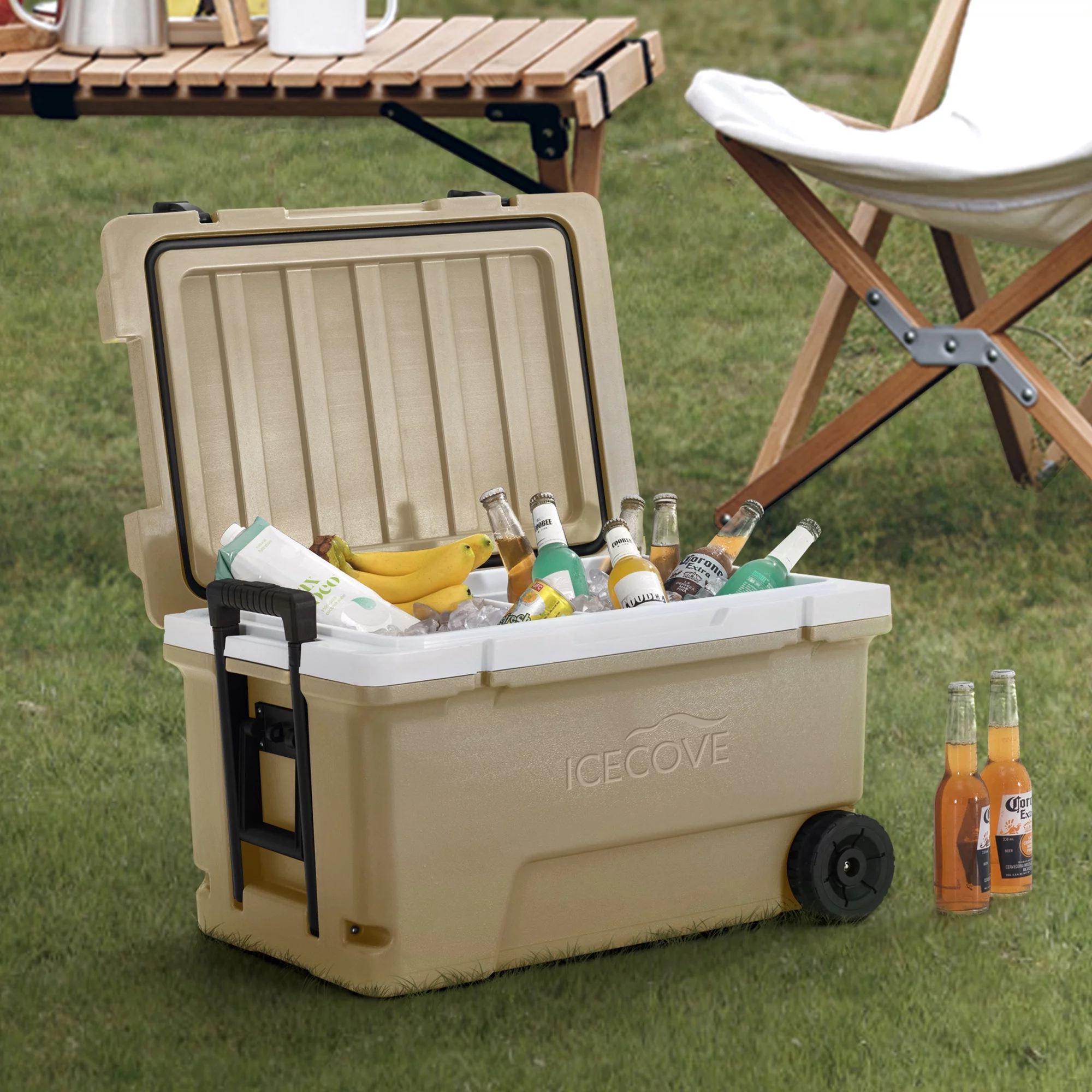 IceCove 60QT Solar Cooler (Mojave Desert) Tan