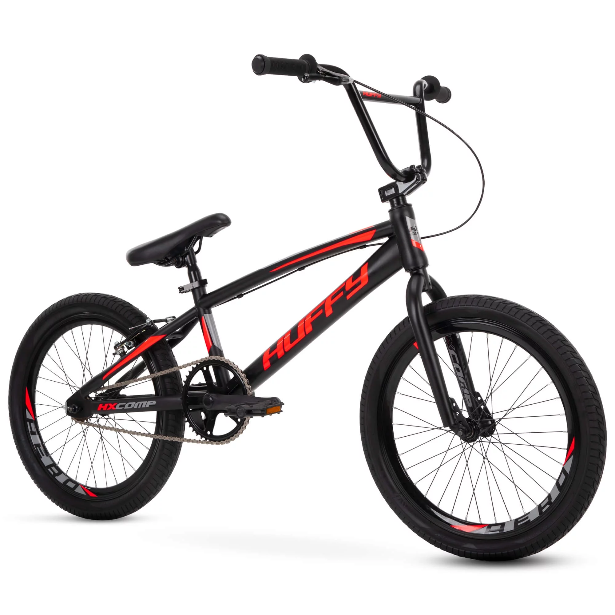 Huffy 20″ BMX Race HX-Comp Boys’ Bikes , Boys and Girls Ages 5″ Years,  Black / Neon Red