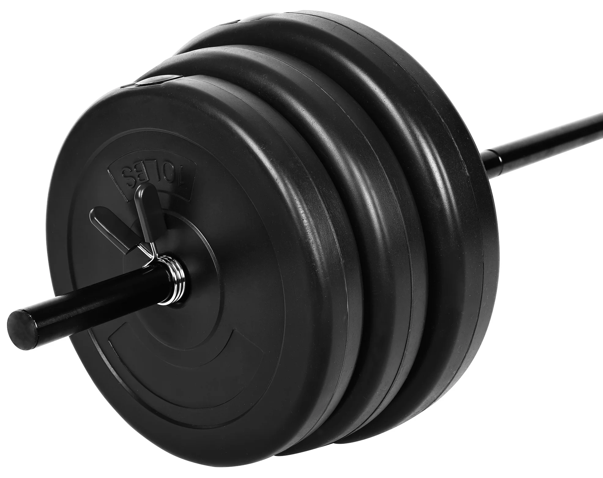 BalanceFrom Vinyl Standard Weight Set in Black, 100 lbs.