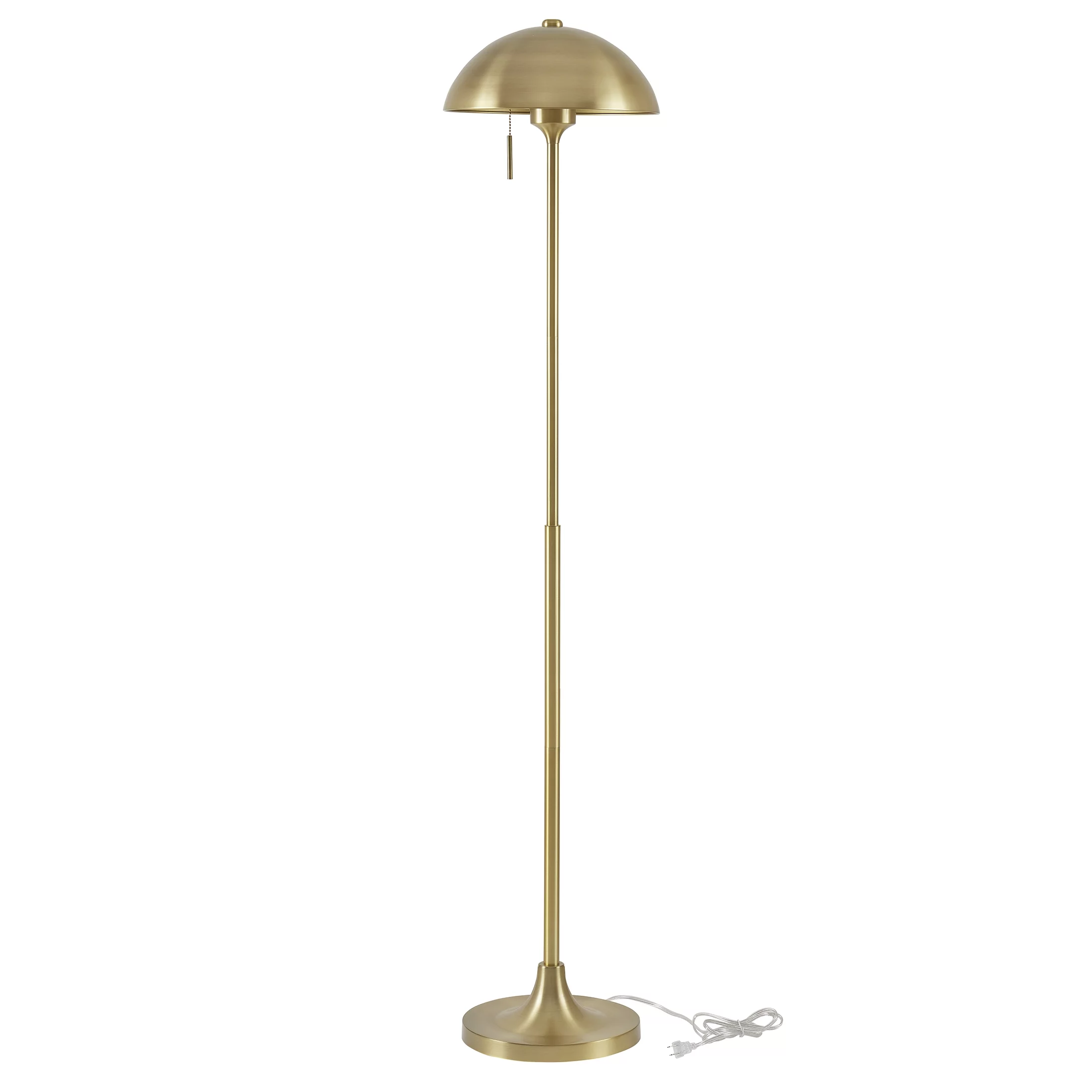 Better Homes & Gardens 62″ Modern Dome Adult Floor Lamp, Brass