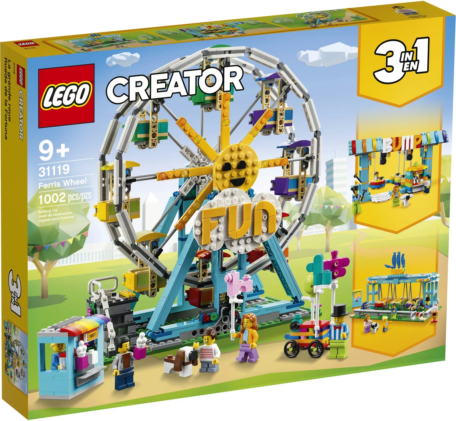 LEGO Creator 3in1 Ferris Wheel 31119 Building Toy with 5 Minifigures (1,002 Pieces)