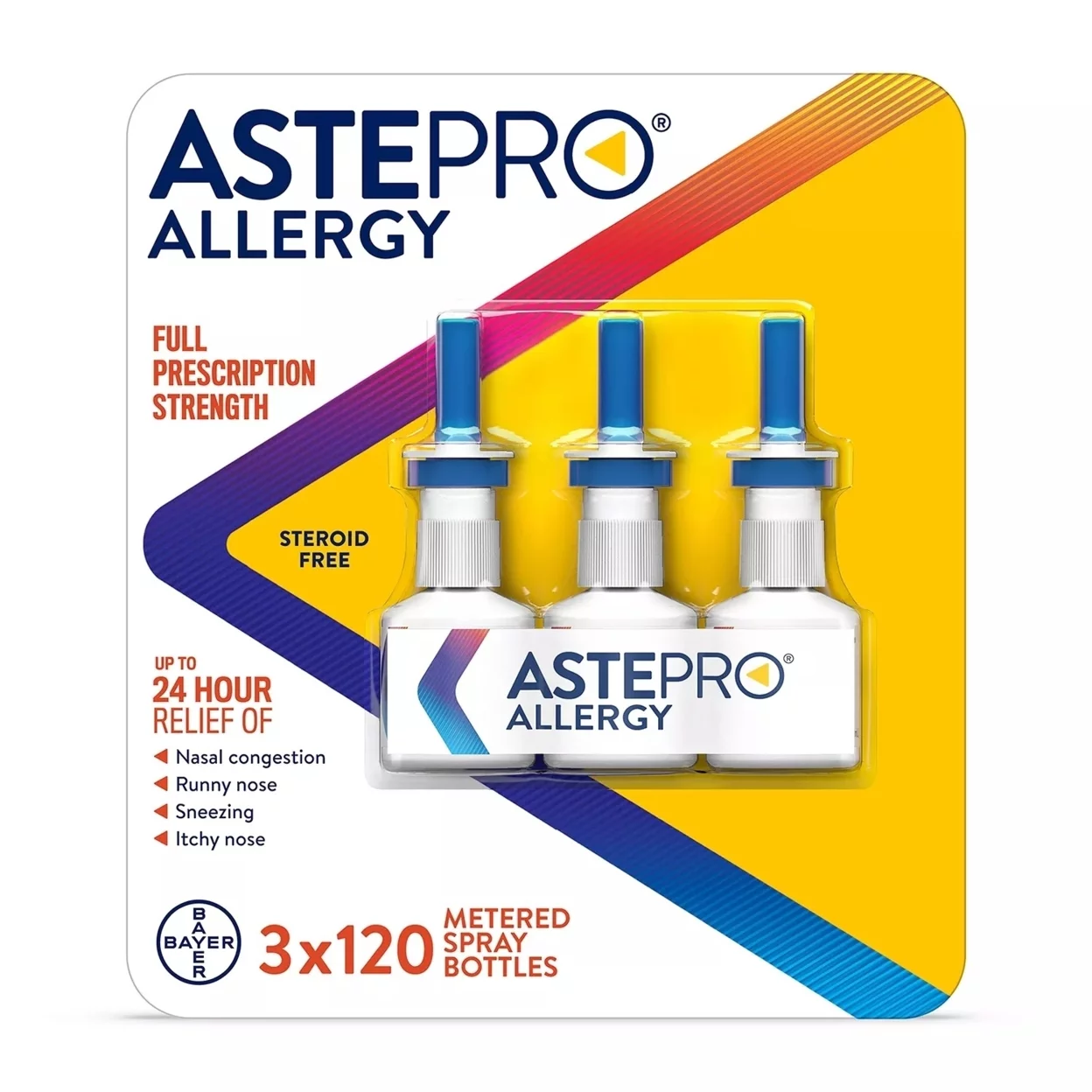 Astepro Adult Nasal Spray, 120 ml (Pack of 3)